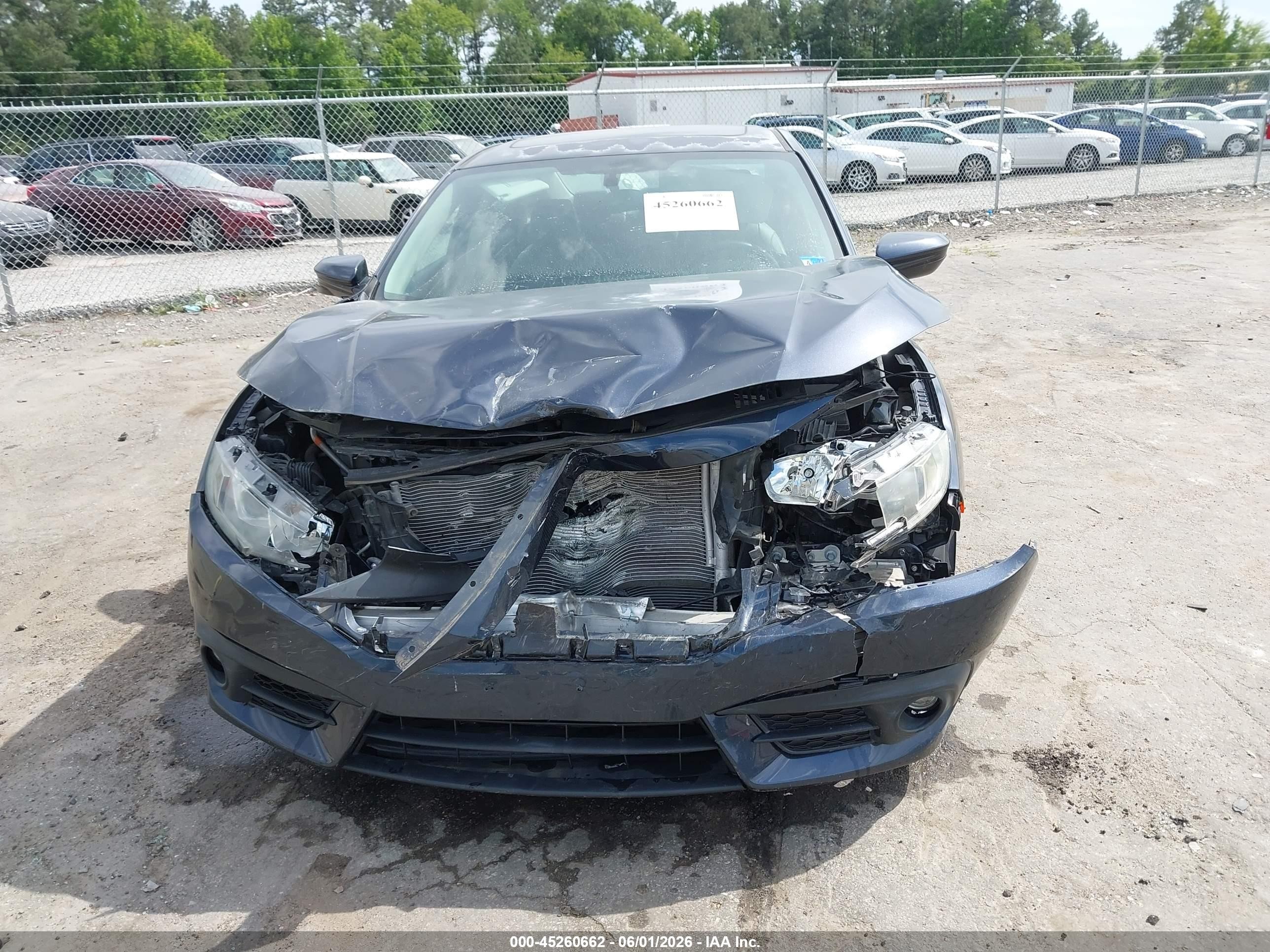 2018 Honda Civic Ex-l Gray vin: 2HGFC1F78JH644761