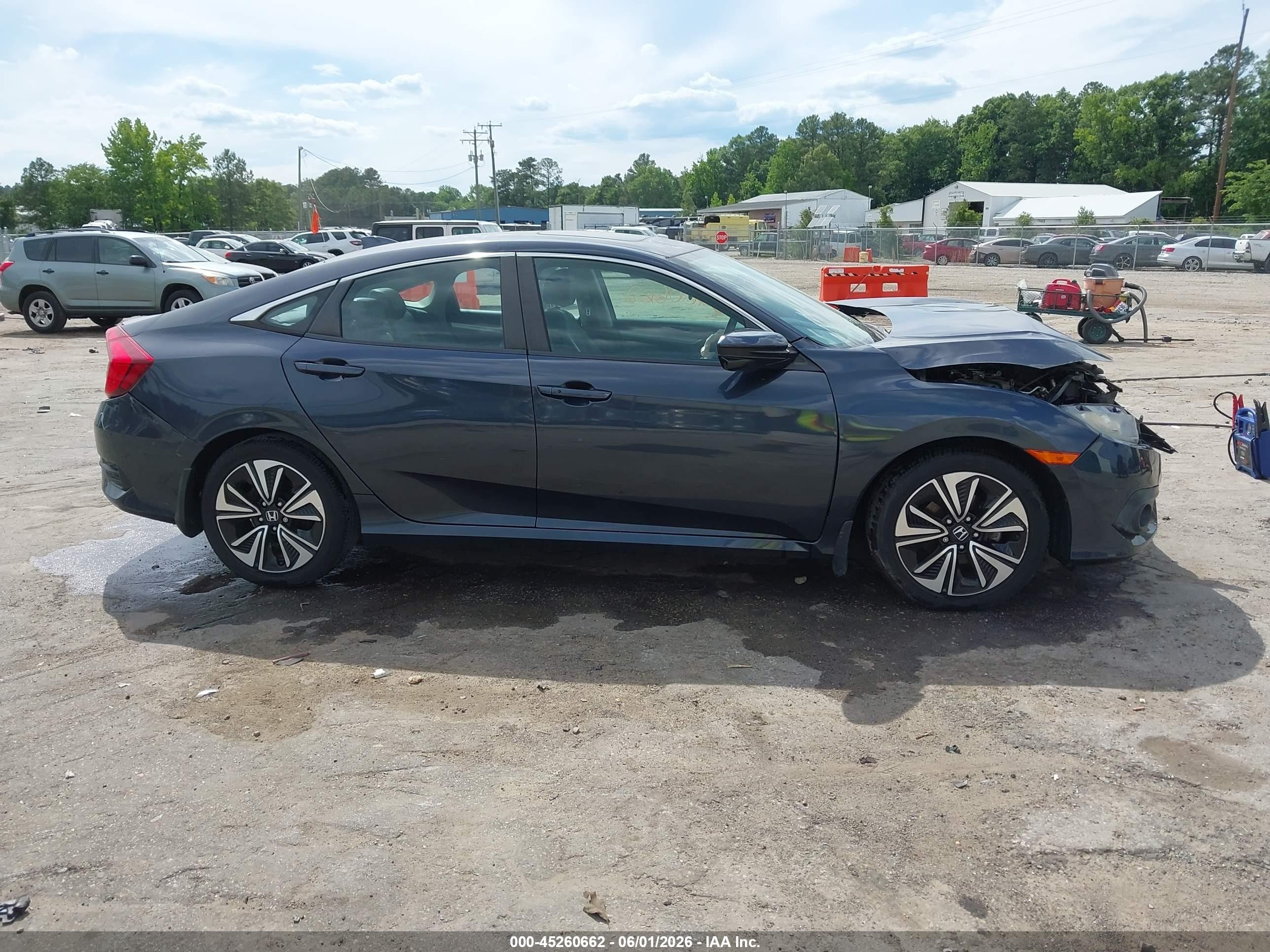 2018 Honda Civic Ex-l Gray vin: 2HGFC1F78JH644761