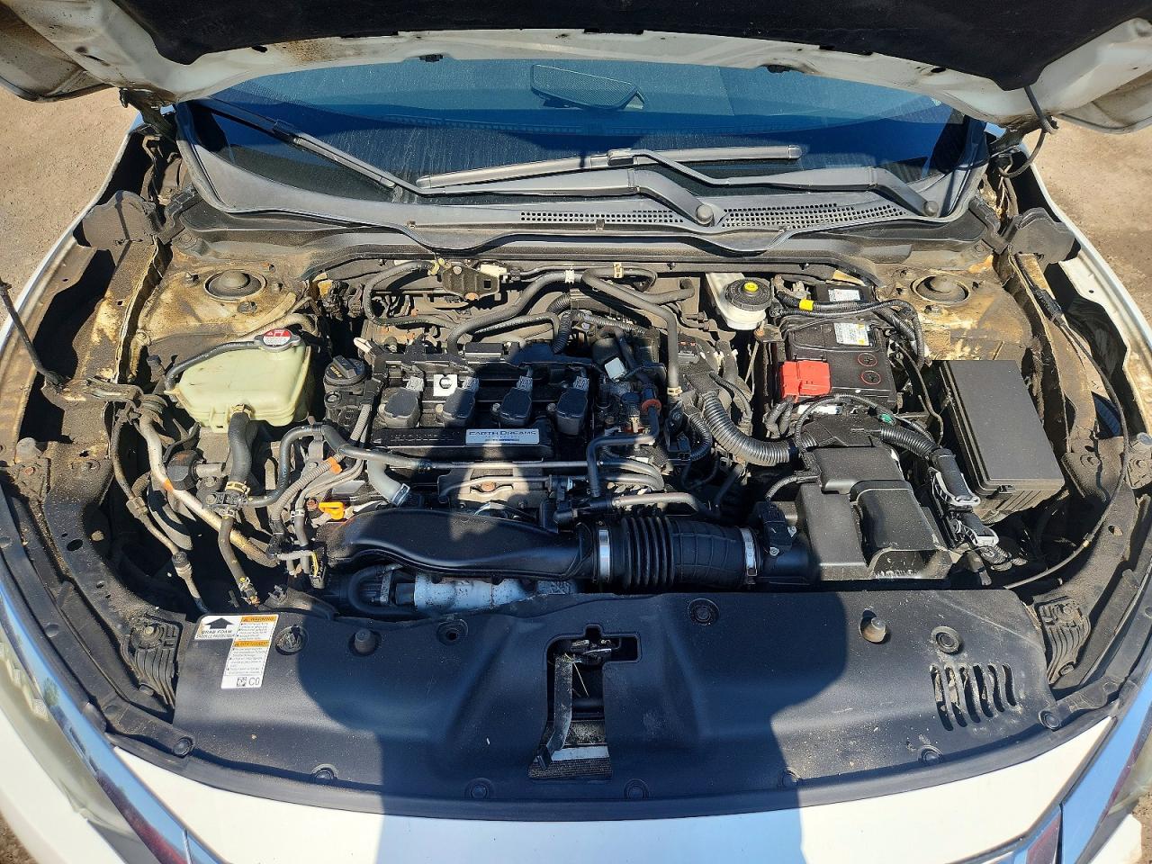 2016 Honda Civic Touring White vin: 2HGFC1F90GH114455