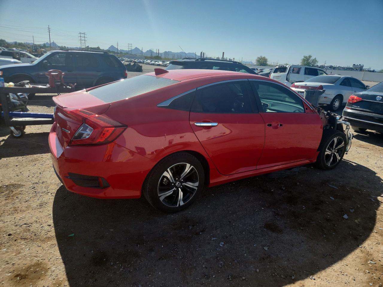 2016 Honda Civic Touring Red vin: 2HGFC1F91GH656602