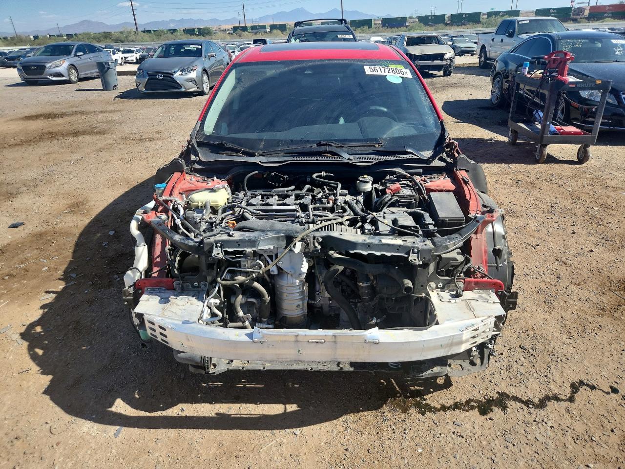 2016 Honda Civic Touring Red vin: 2HGFC1F91GH656602