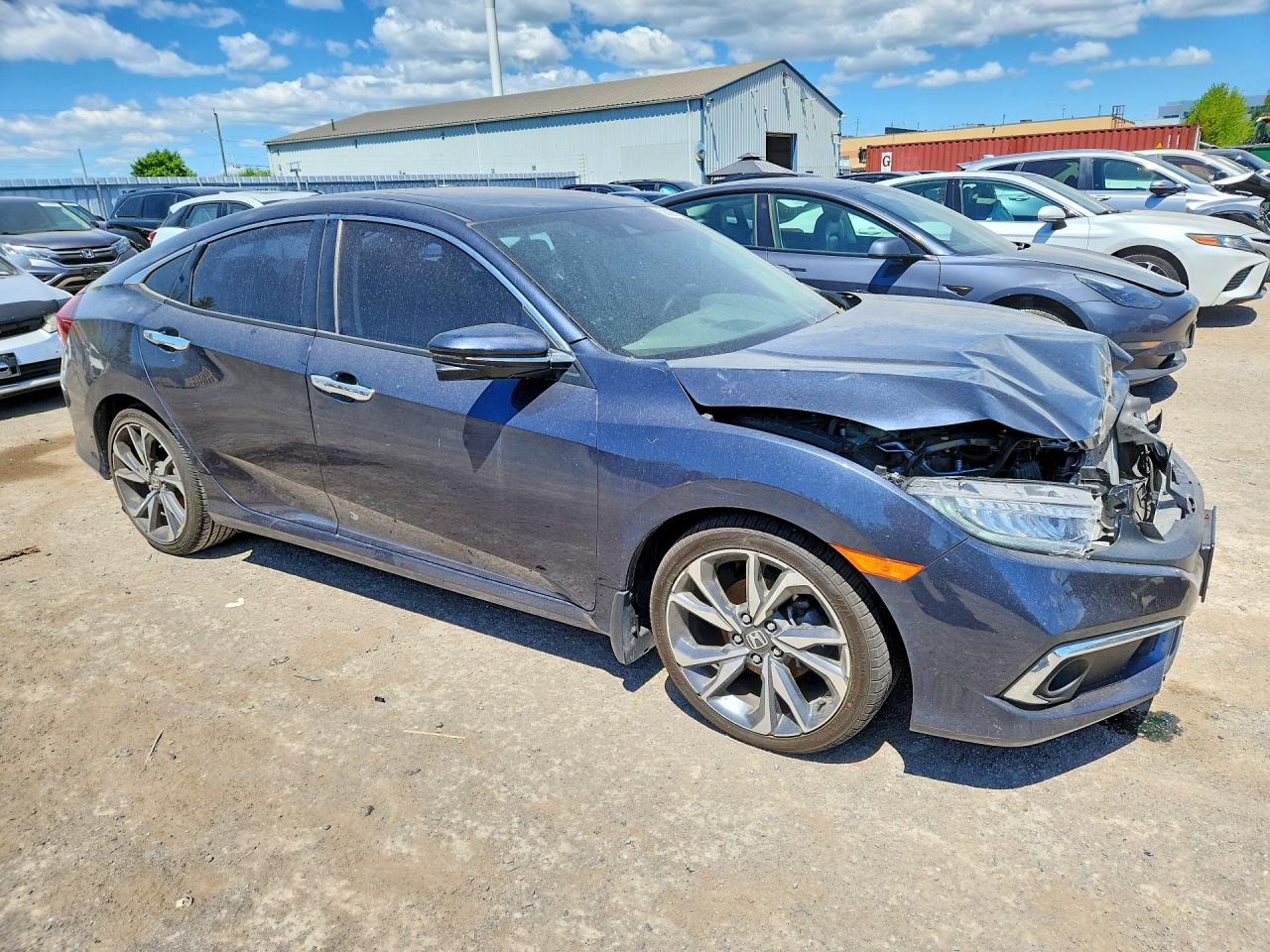 2020 Honda Civic Touring Blue vin: 2HGFC1F93LH103427