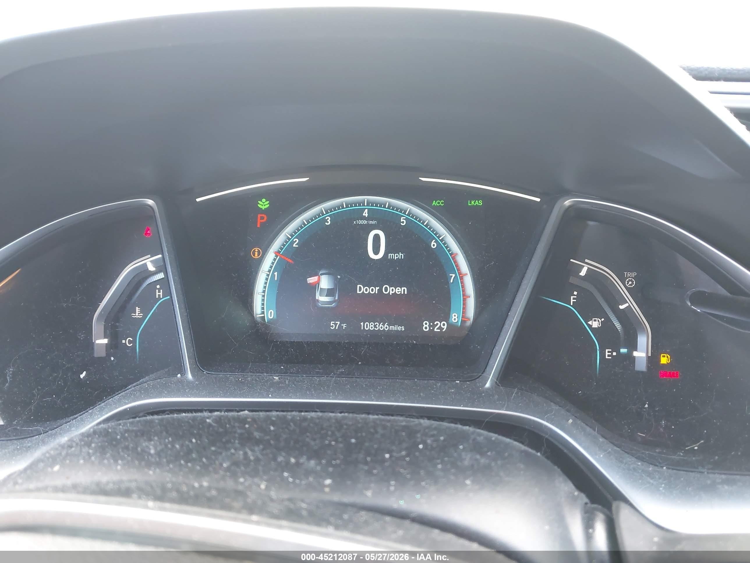 2017 Honda Civic Touring Blue vin: 2HGFC1F94HH654313