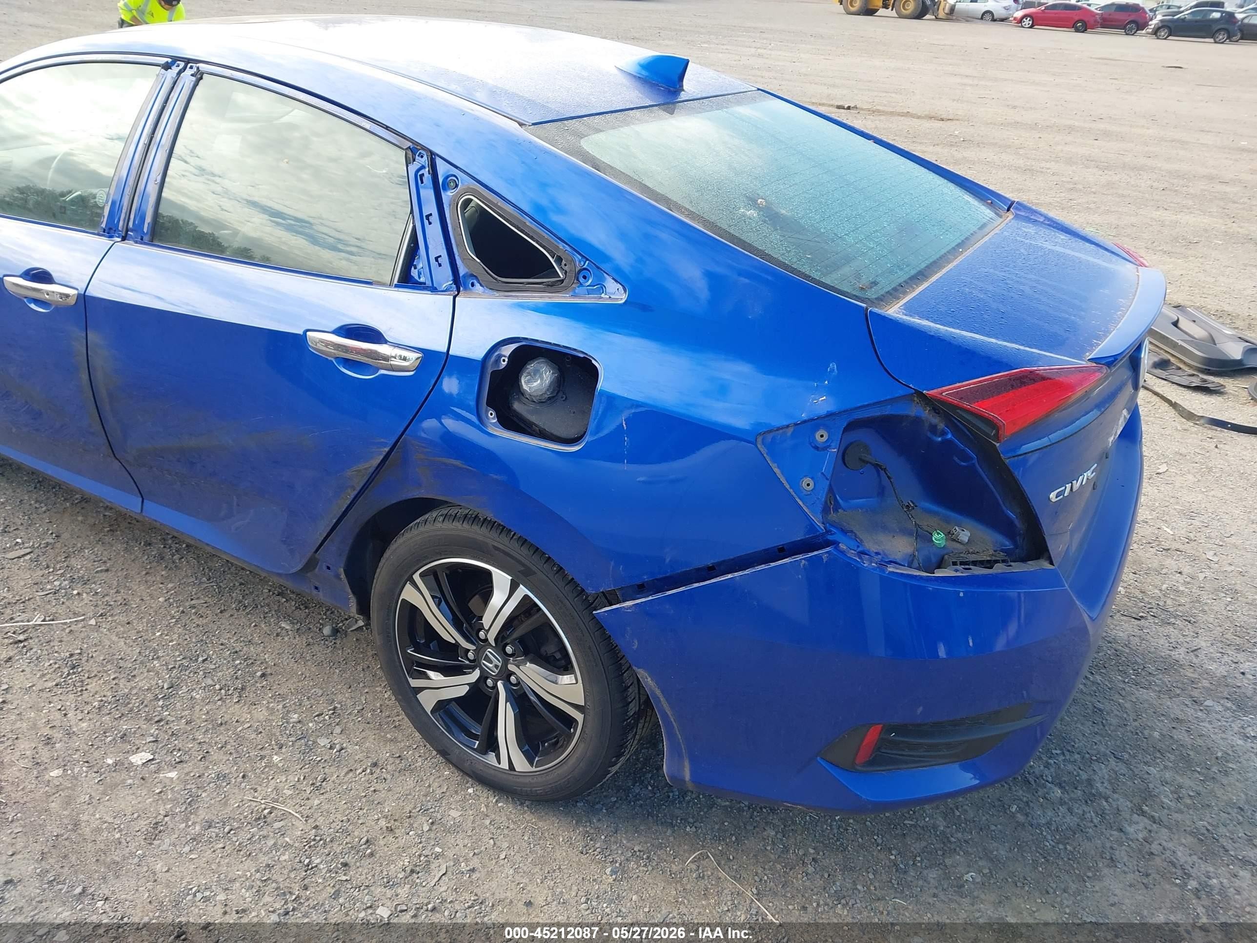 2017 Honda Civic Touring Blue vin: 2HGFC1F94HH654313