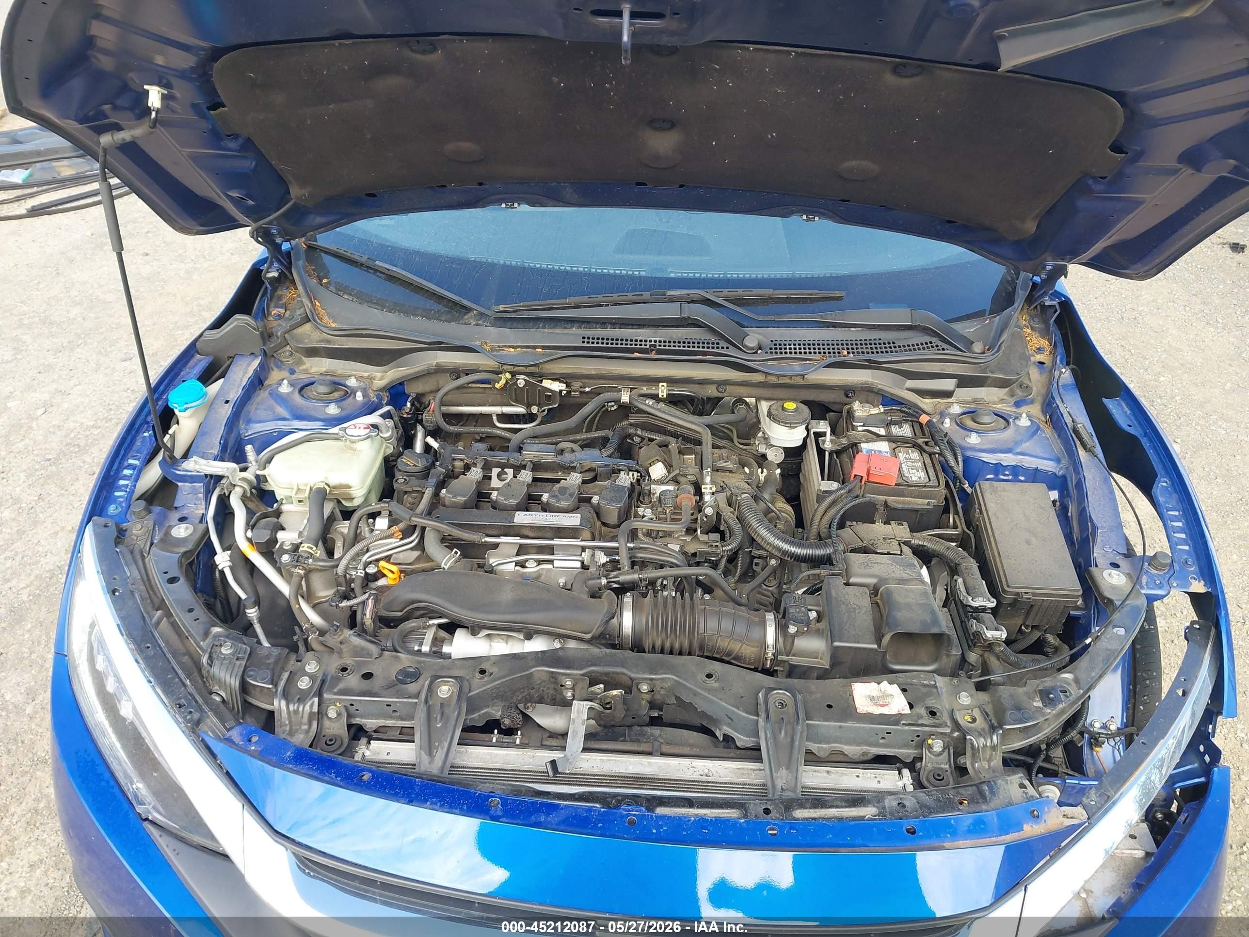 2017 Honda Civic Touring Blue vin: 2HGFC1F94HH654313
