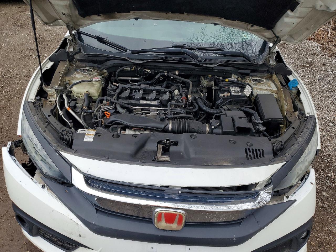 2016 Honda Civic Touring White vin: 2HGFC1F97GH104666