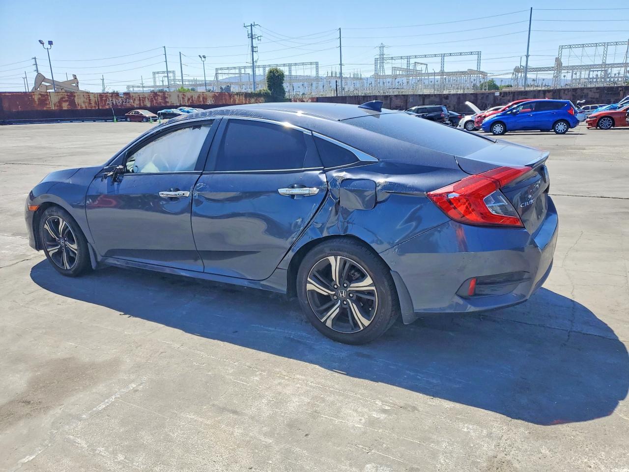 2017 Honda Civic Touring Gray vin: 2HGFC1F97HH647484