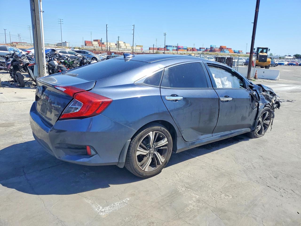 2017 Honda Civic Touring Gray vin: 2HGFC1F97HH647484