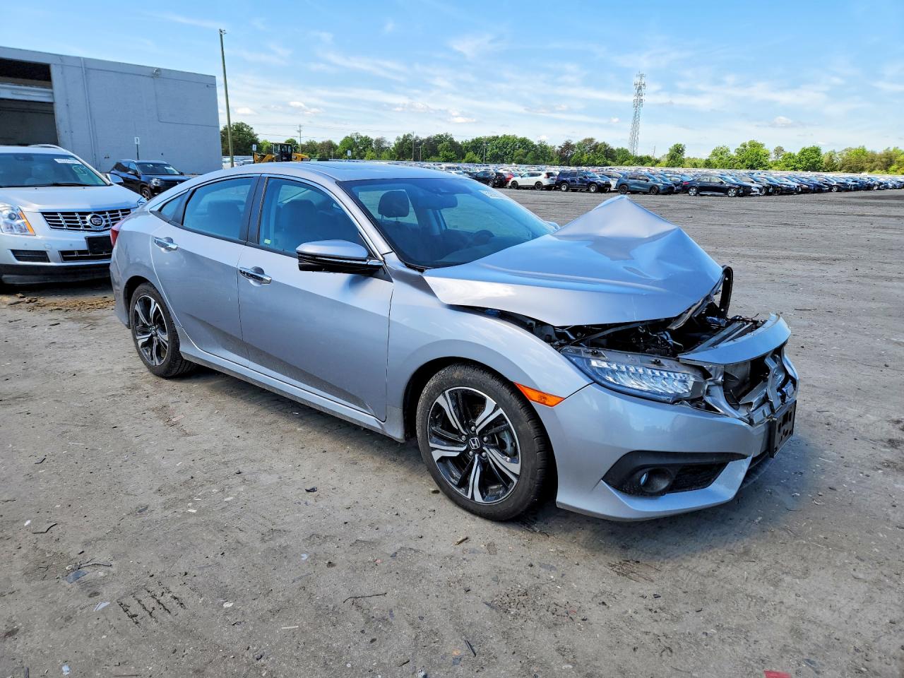2016 Honda Civic Touring Silver vin: 2HGFC1F98GH638405