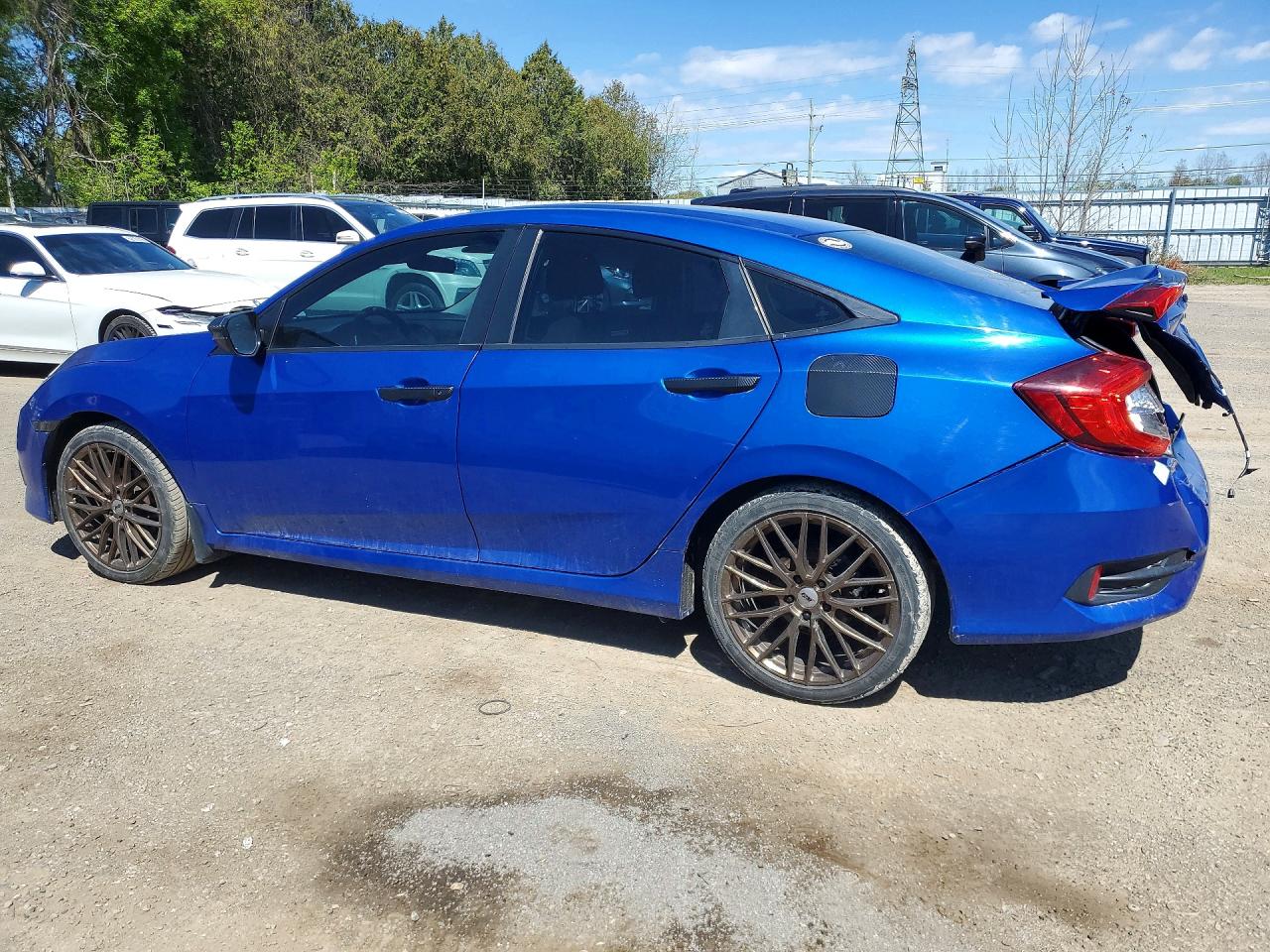 2017 Honda Civic Lx Blue vin: 2HGFC2E5XHH010691