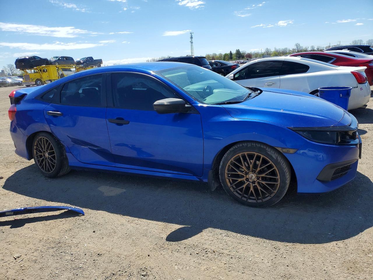 2017 Honda Civic Lx Blue vin: 2HGFC2E5XHH010691