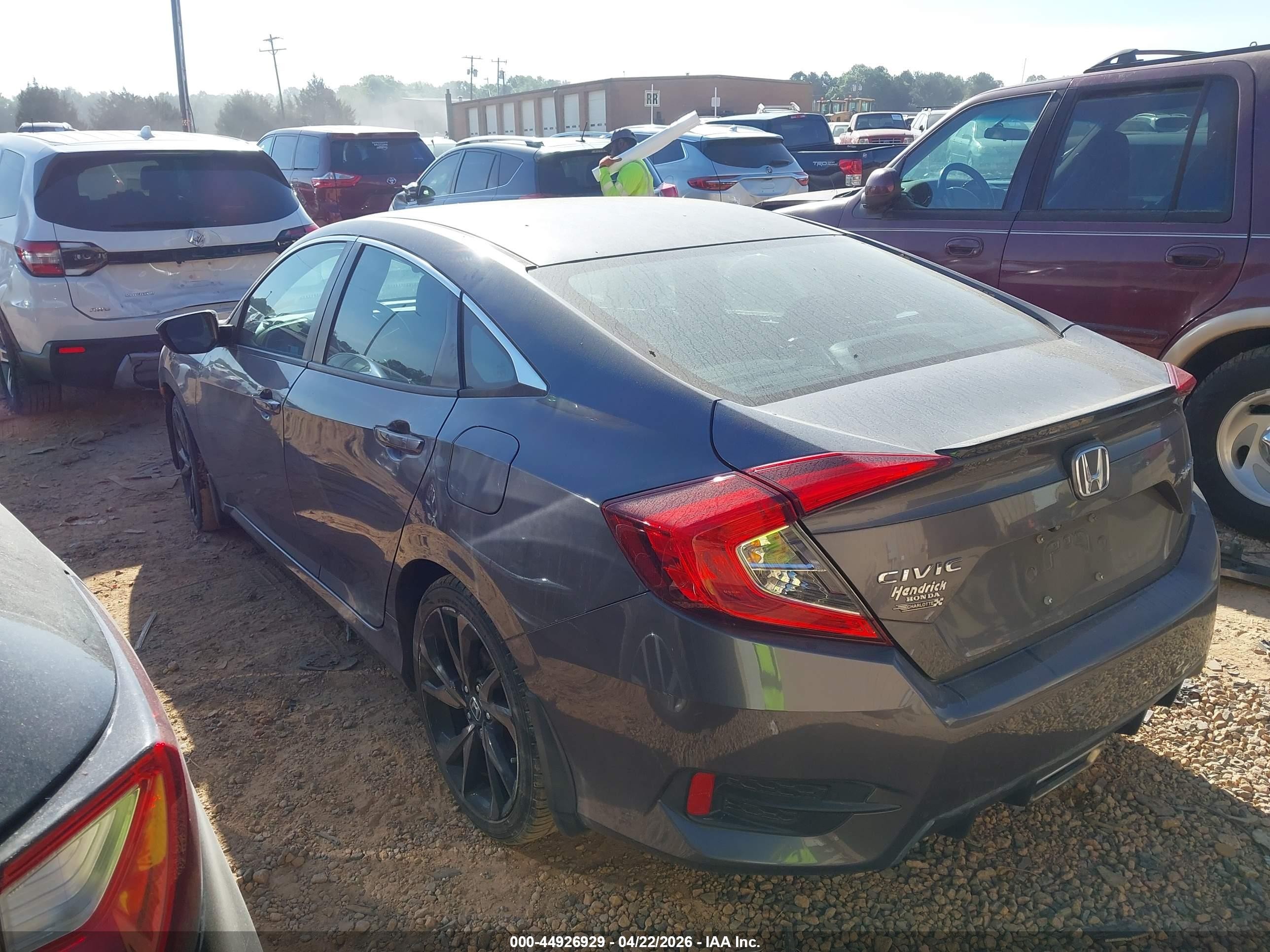 2019 Honda Civic Sport Gray vin: 2HGFC2E82KH588690