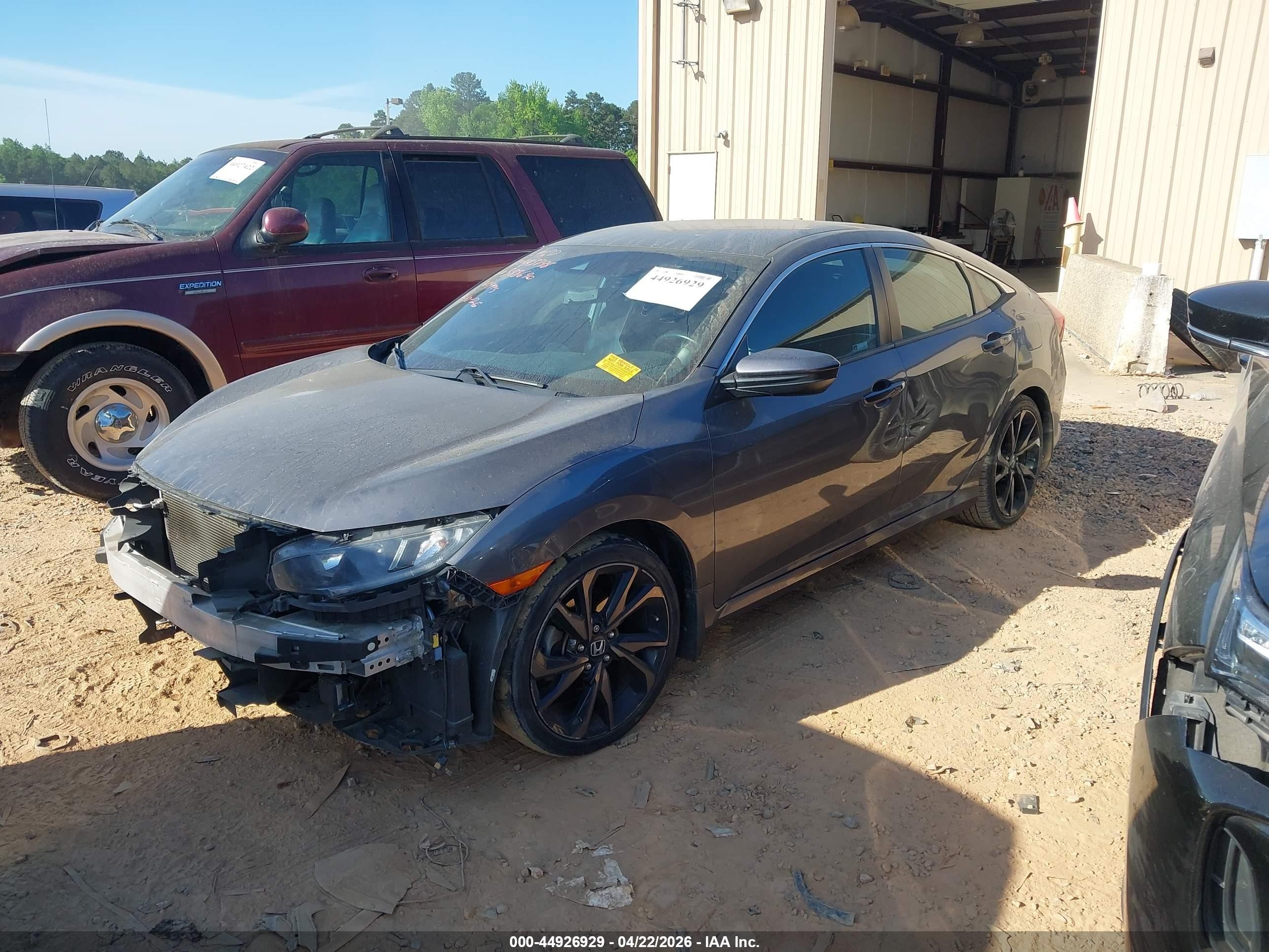 2019 Honda Civic Sport Gray vin: 2HGFC2E82KH588690