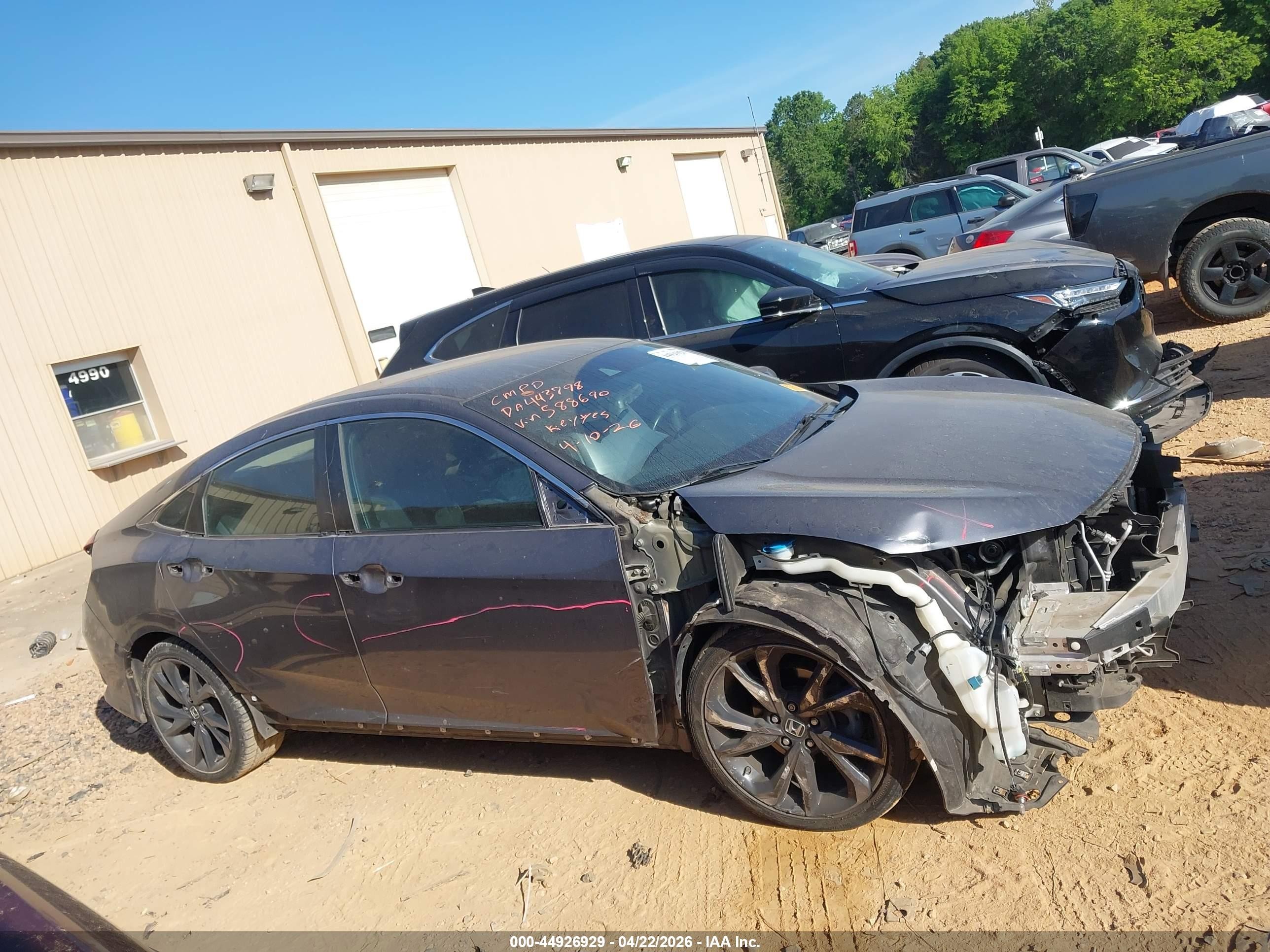 2019 Honda Civic Sport Gray vin: 2HGFC2E82KH588690