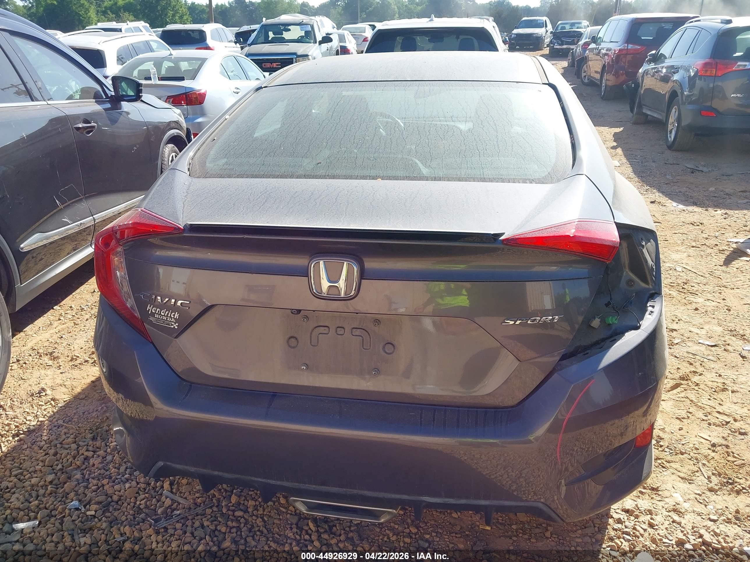 2019 Honda Civic Sport Gray vin: 2HGFC2E82KH588690