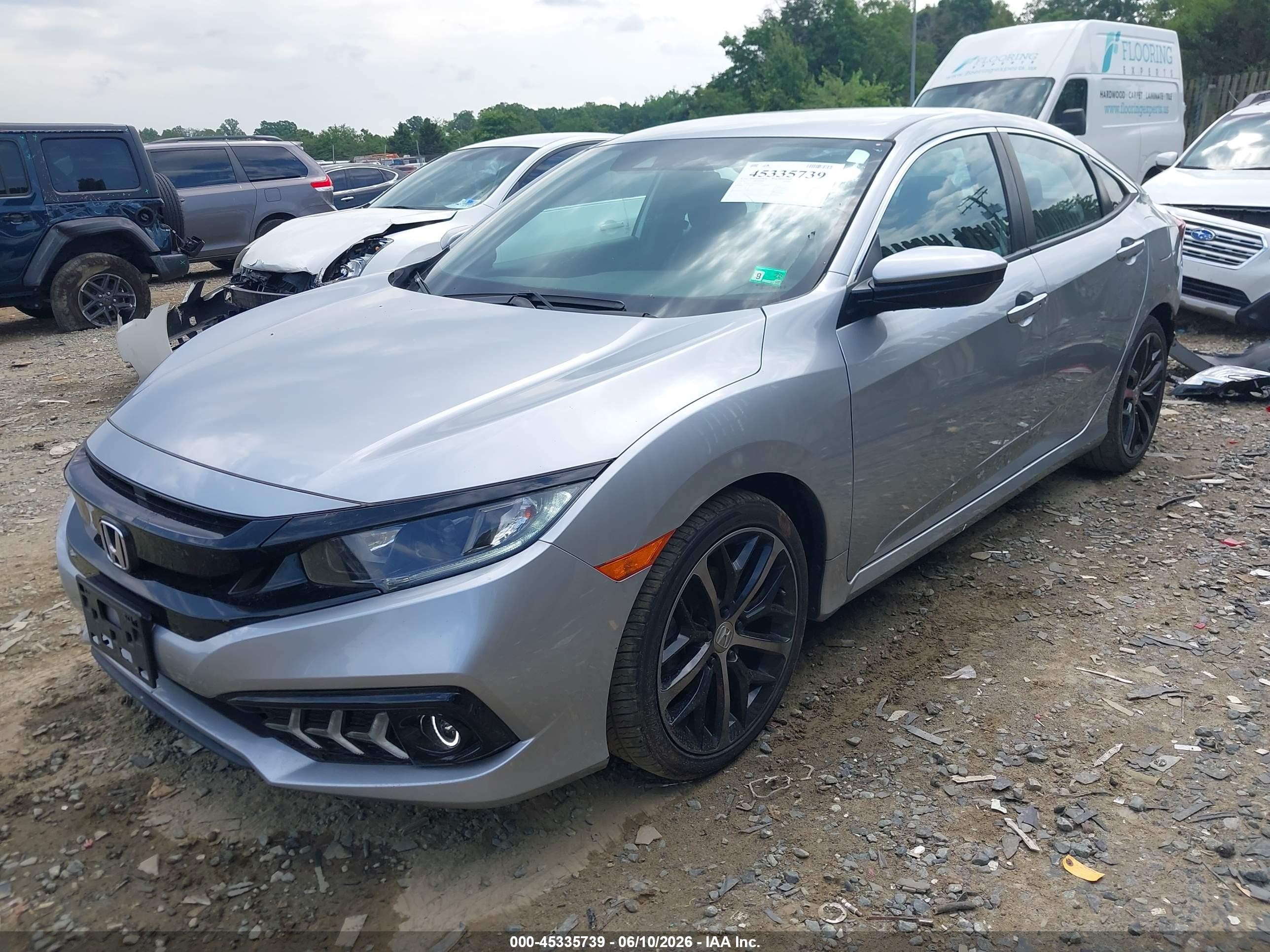 2020 Honda Civic Sport Silver vin: 2HGFC2E84LH598638