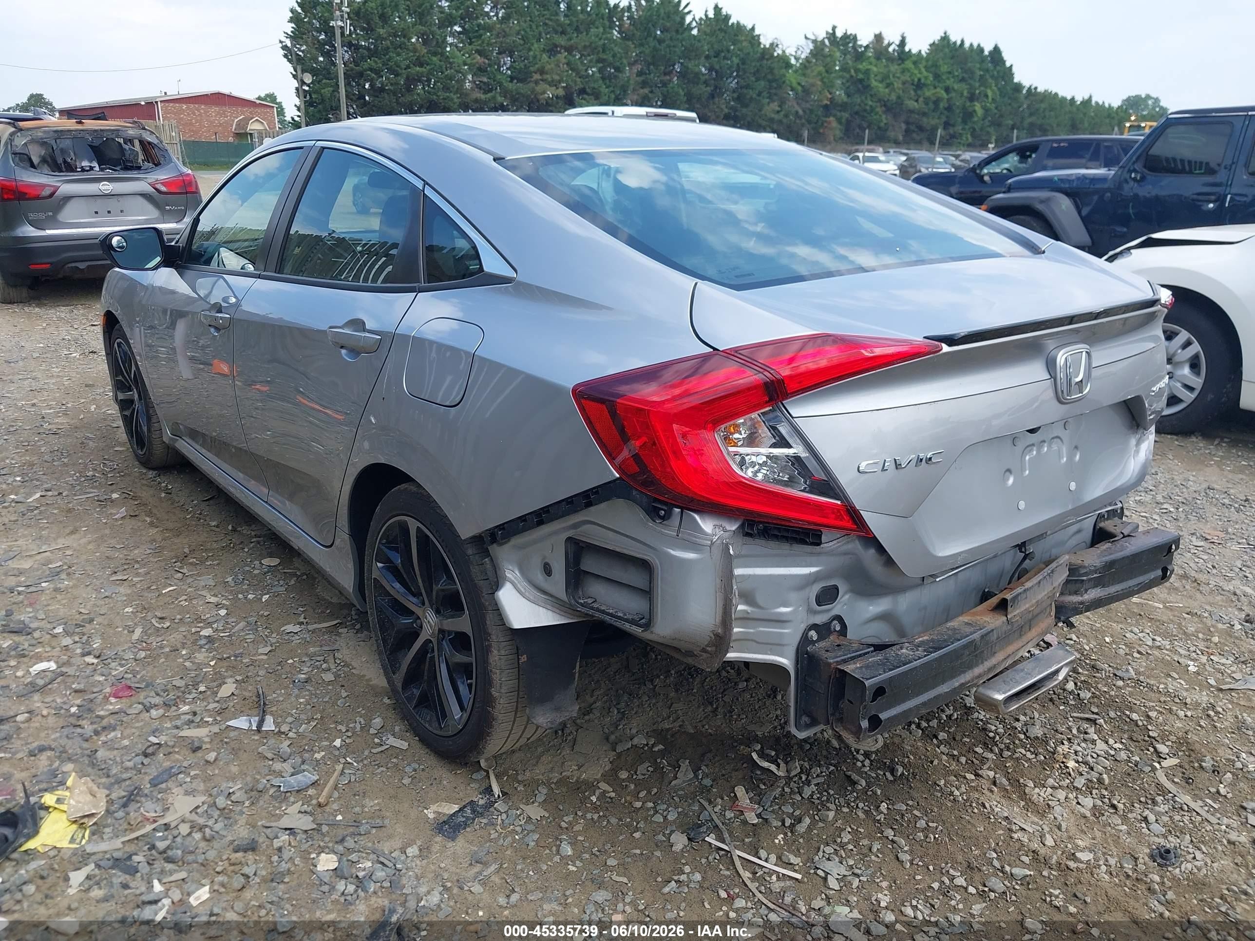 2020 Honda Civic Sport Silver vin: 2HGFC2E84LH598638