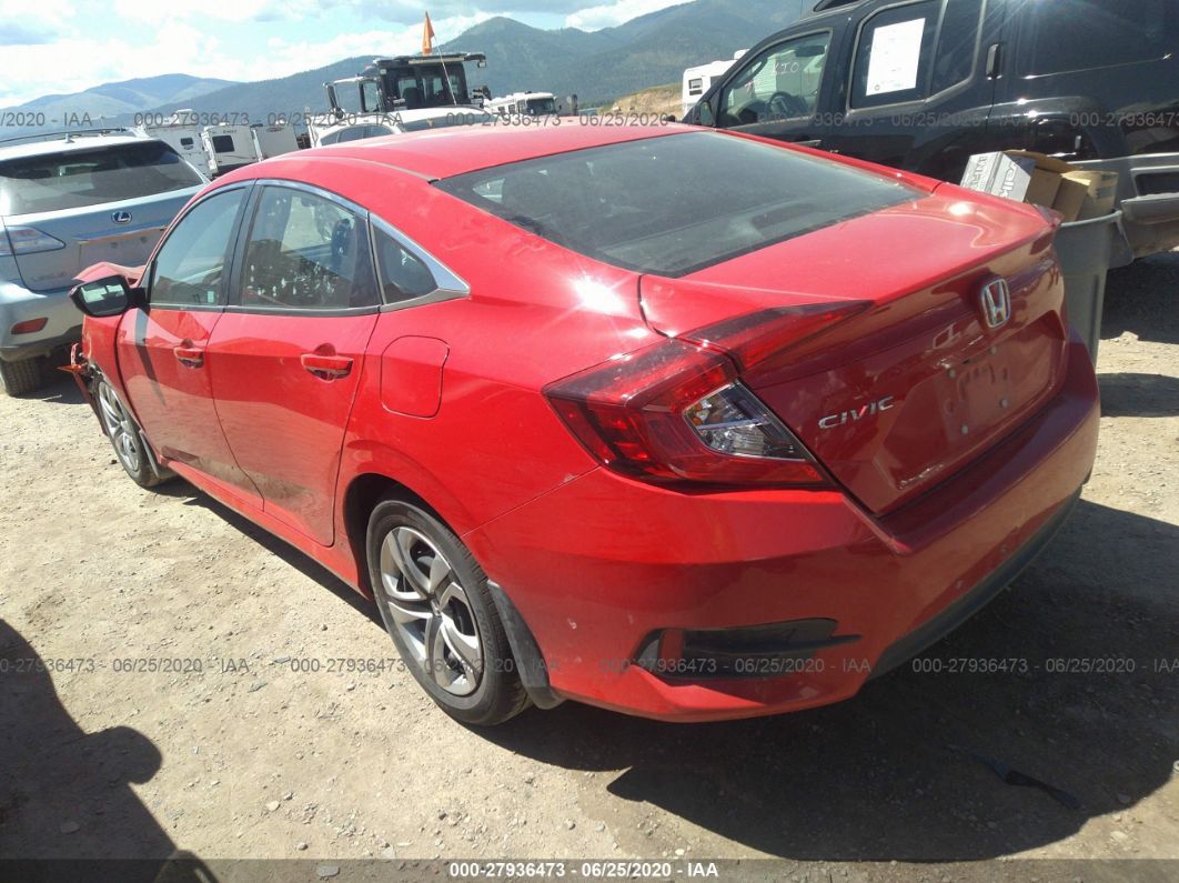 2016 Honda Civic Sedan Lx Red vin: 2HGFC2F50GH519332