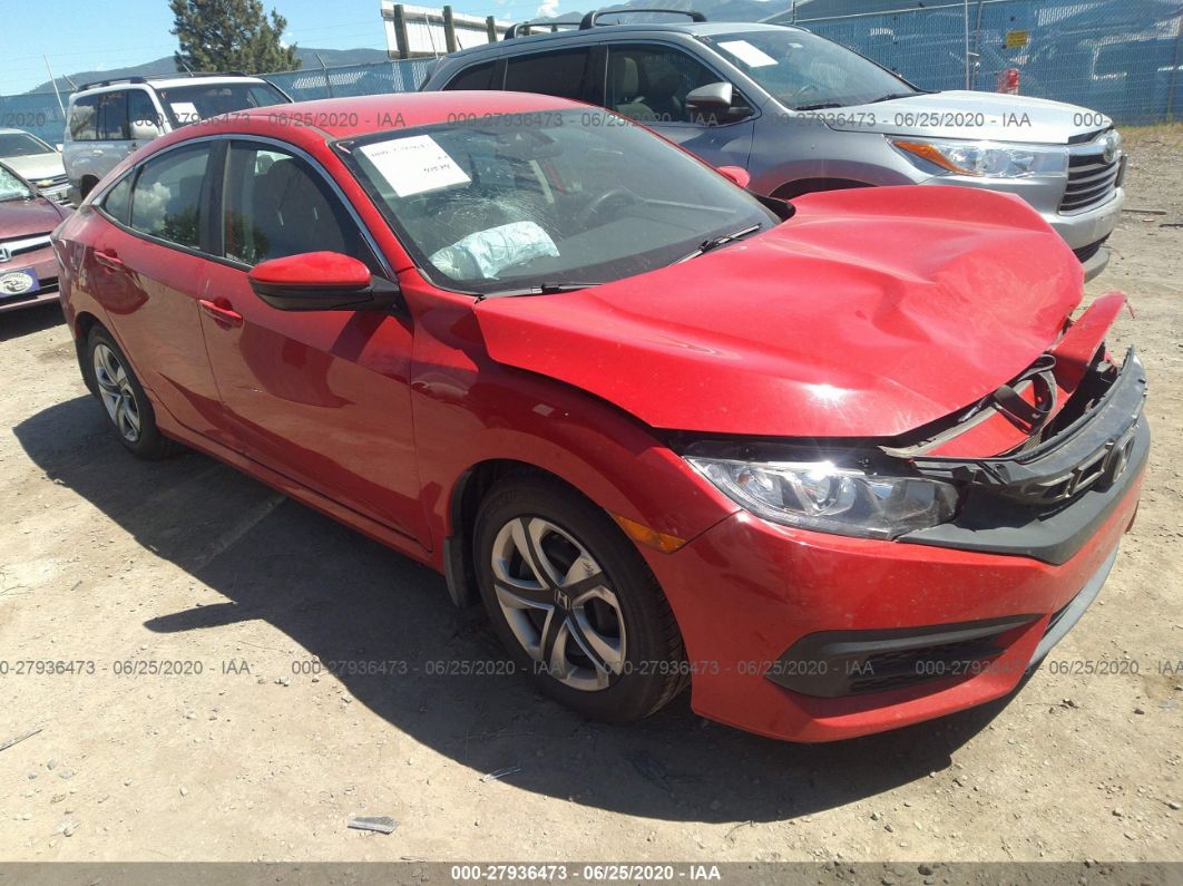 2016 Honda Civic Sedan Lx Red vin: 2HGFC2F50GH519332