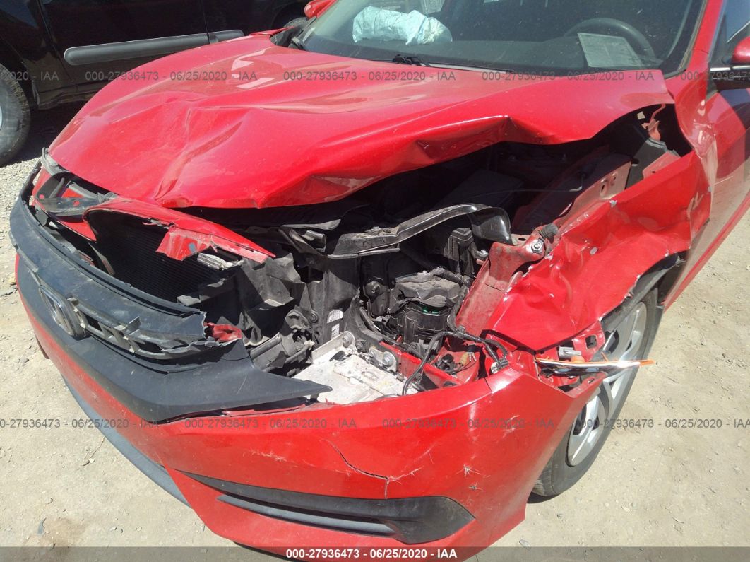 2016 Honda Civic Sedan Lx Red vin: 2HGFC2F50GH519332
