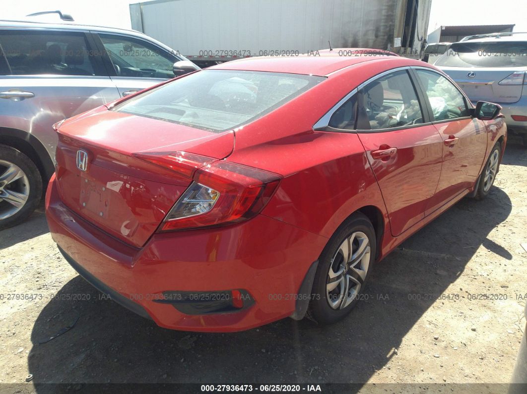 2016 Honda Civic Sedan Lx Red vin: 2HGFC2F50GH519332