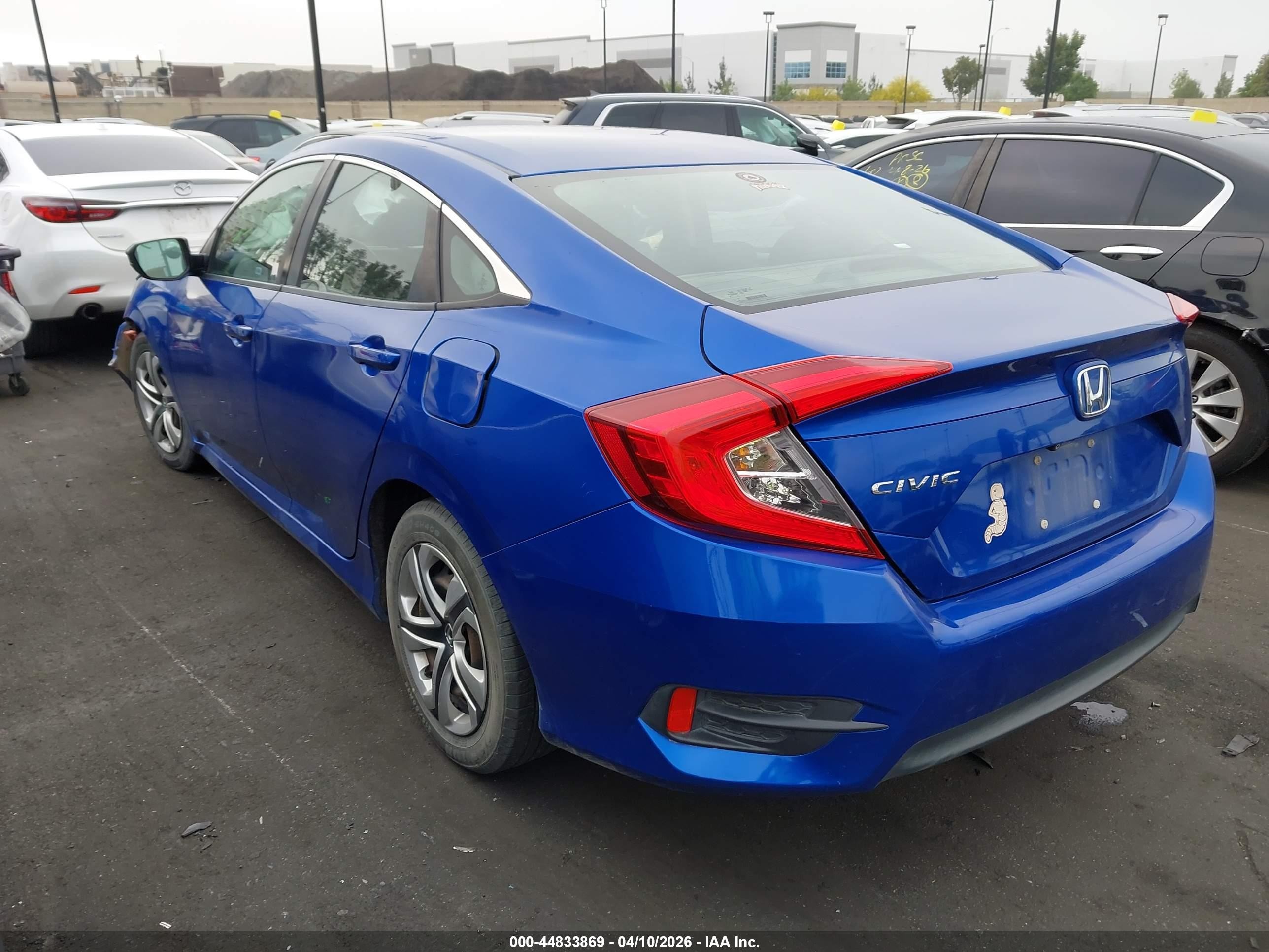 2016 Honda Civic Lx Синий vin: 2HGFC2F50GH565811