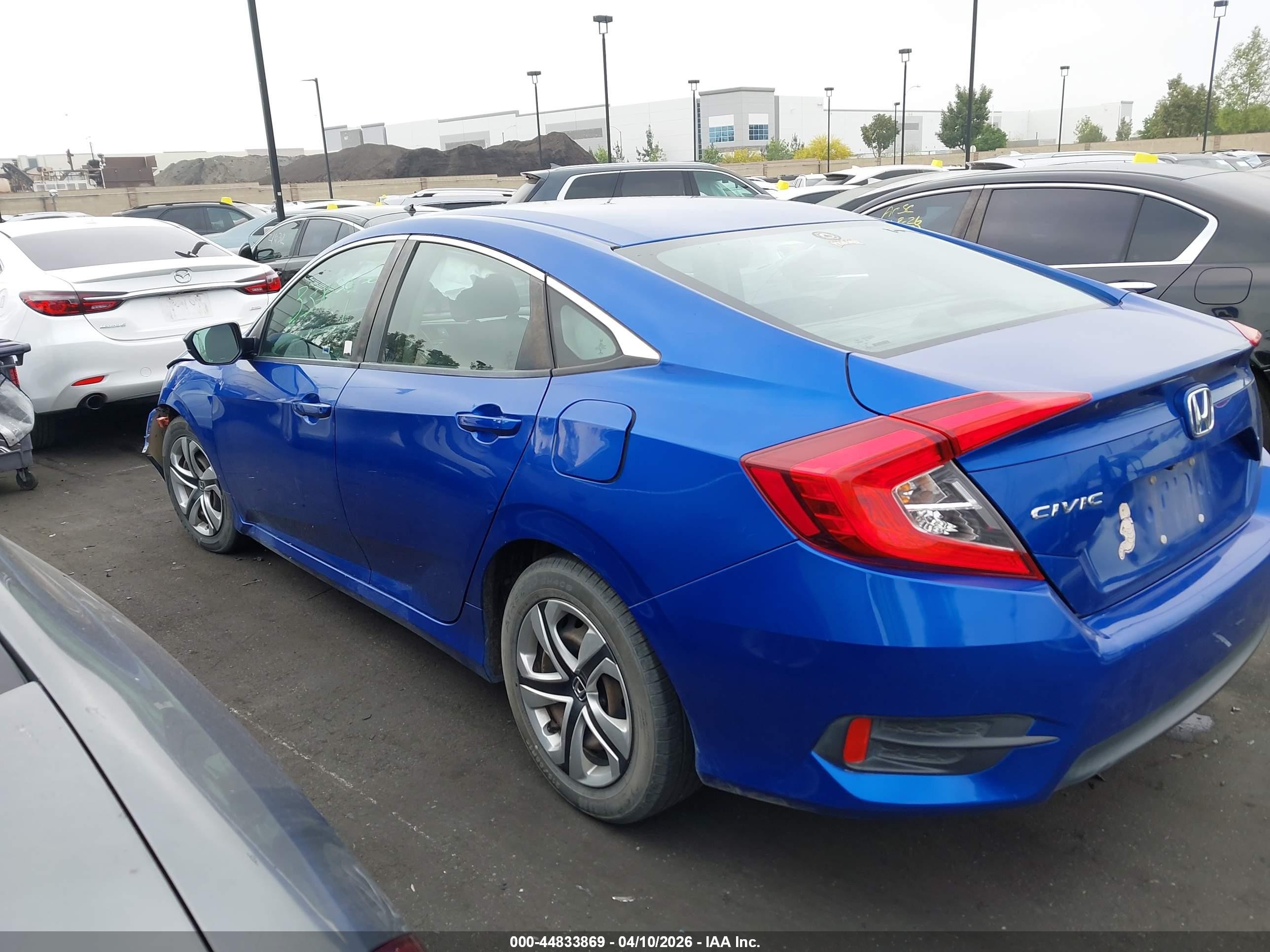 2016 Honda Civic Lx Синий vin: 2HGFC2F50GH565811