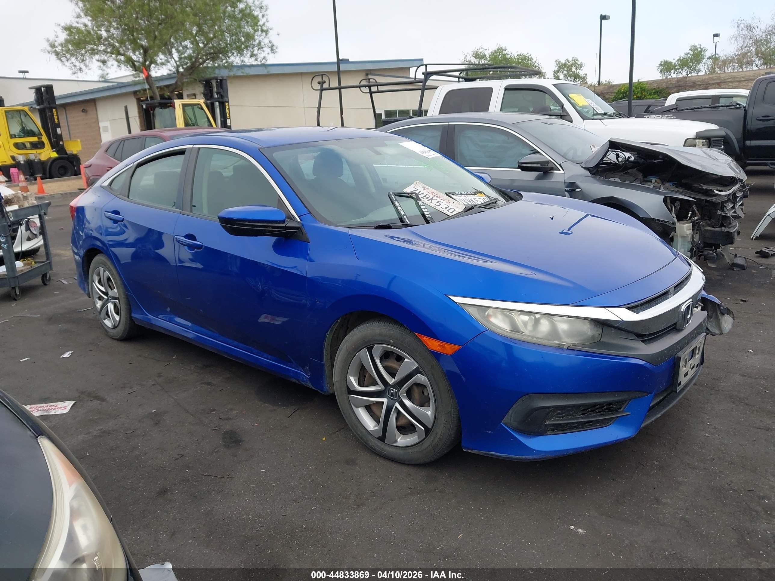 2016 Honda Civic Lx Синий vin: 2HGFC2F50GH565811