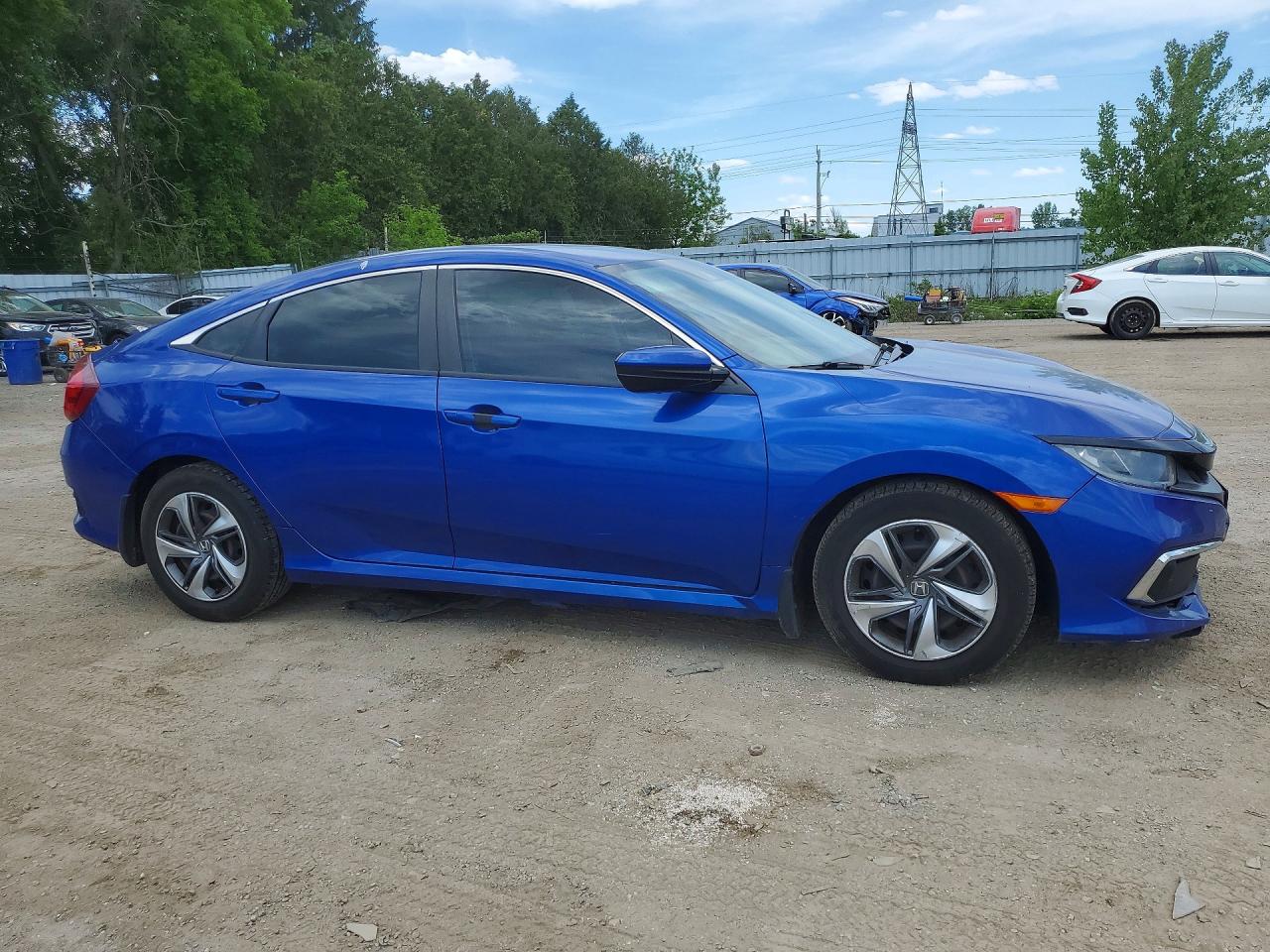 2019 Honda Civic Lx Blue vin: 2HGFC2F50KH011547