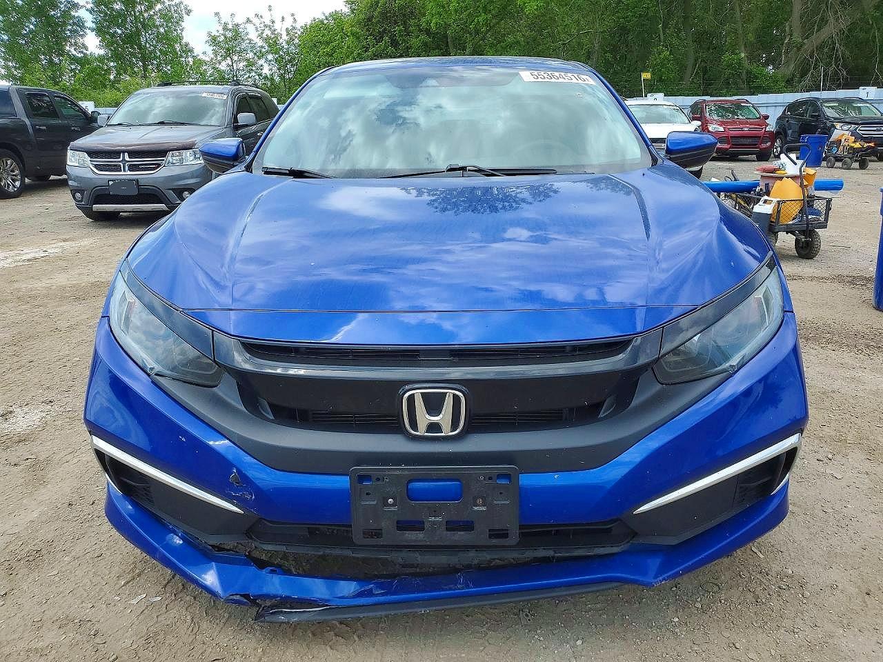 2019 Honda Civic Lx Blue vin: 2HGFC2F50KH011547