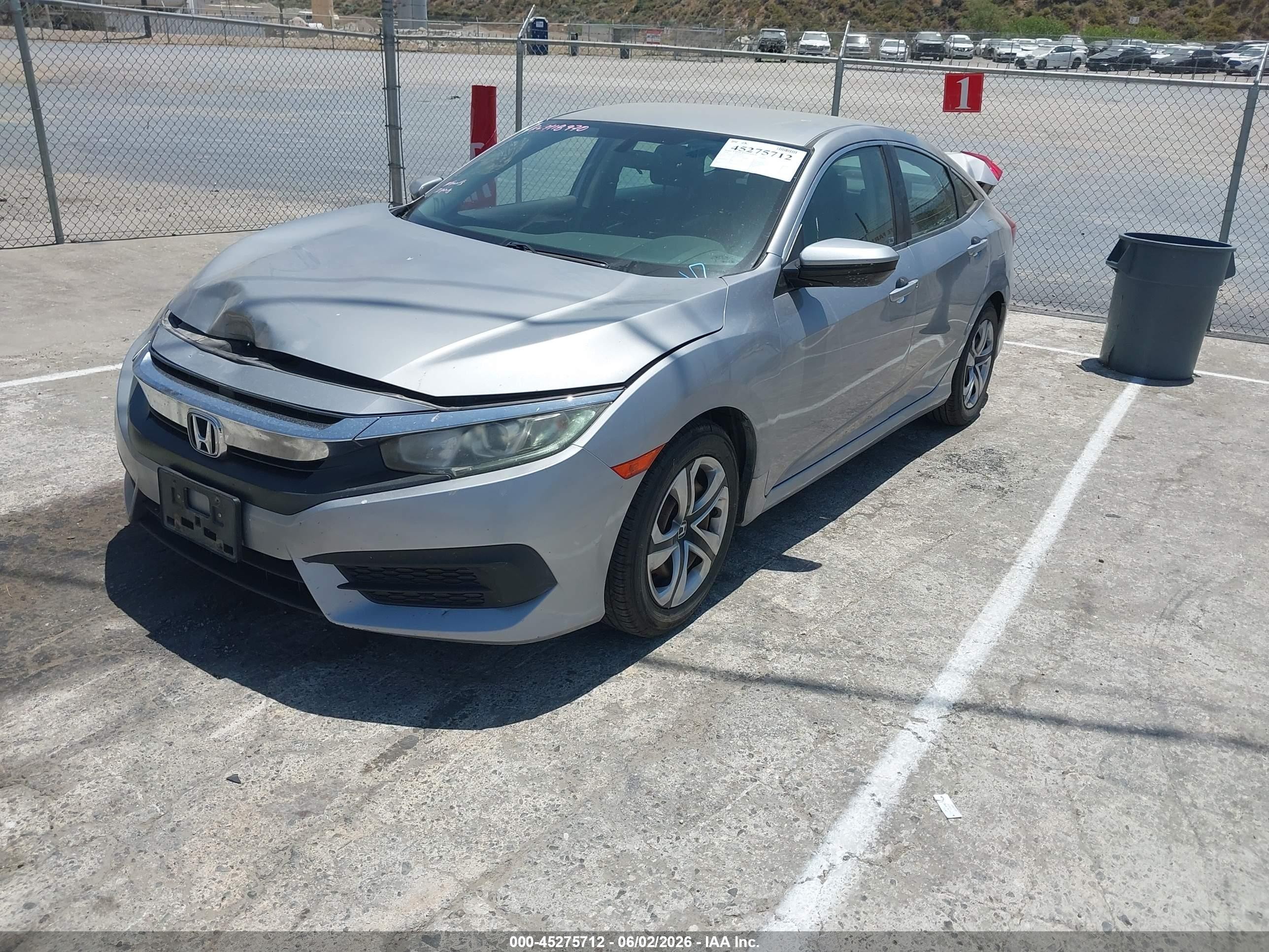 2016 Honda Civic Lx Silver vin: 2HGFC2F51GH555076