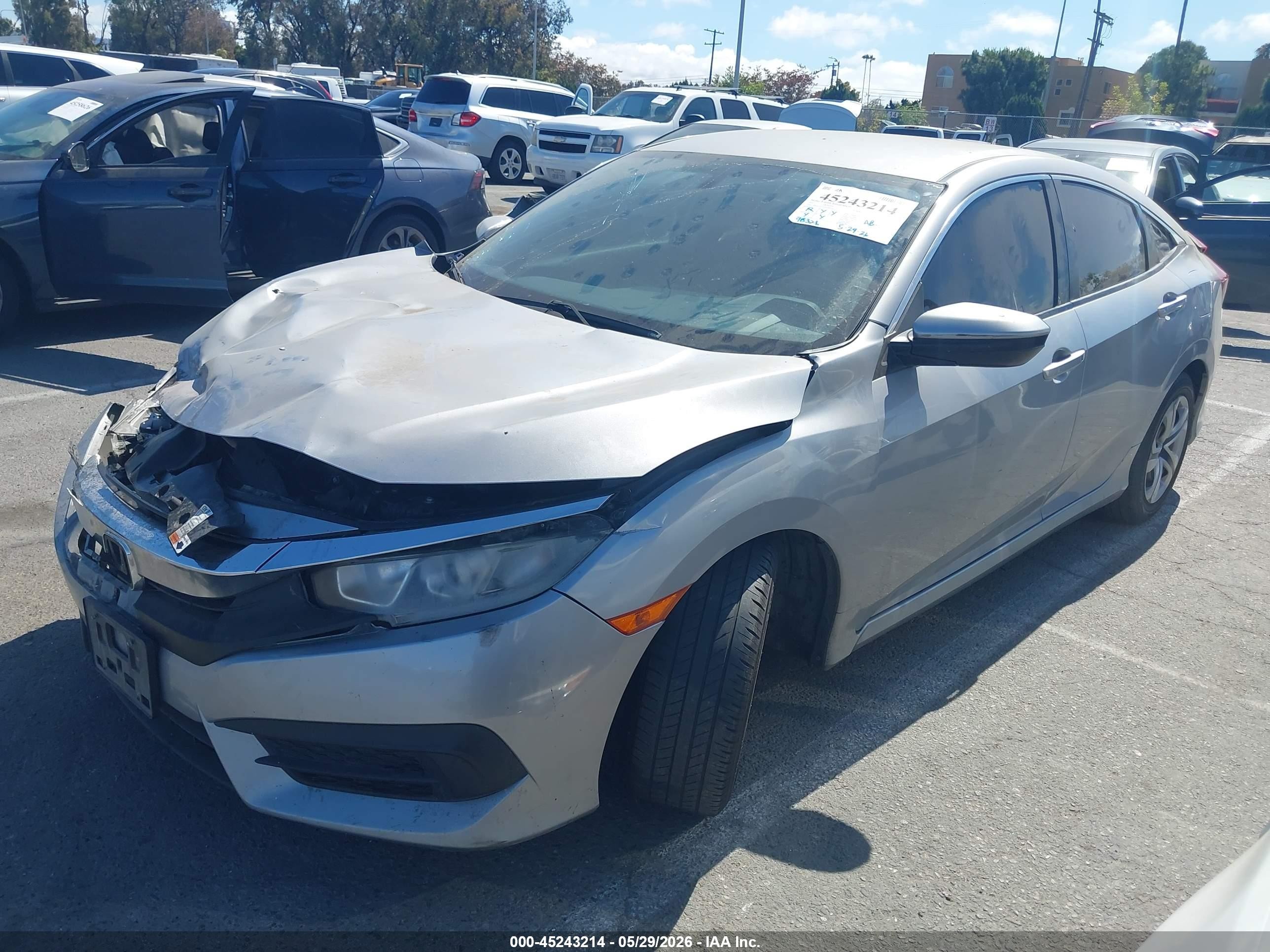 2017 Honda Civic Lx Silver vin: 2HGFC2F51HH506056