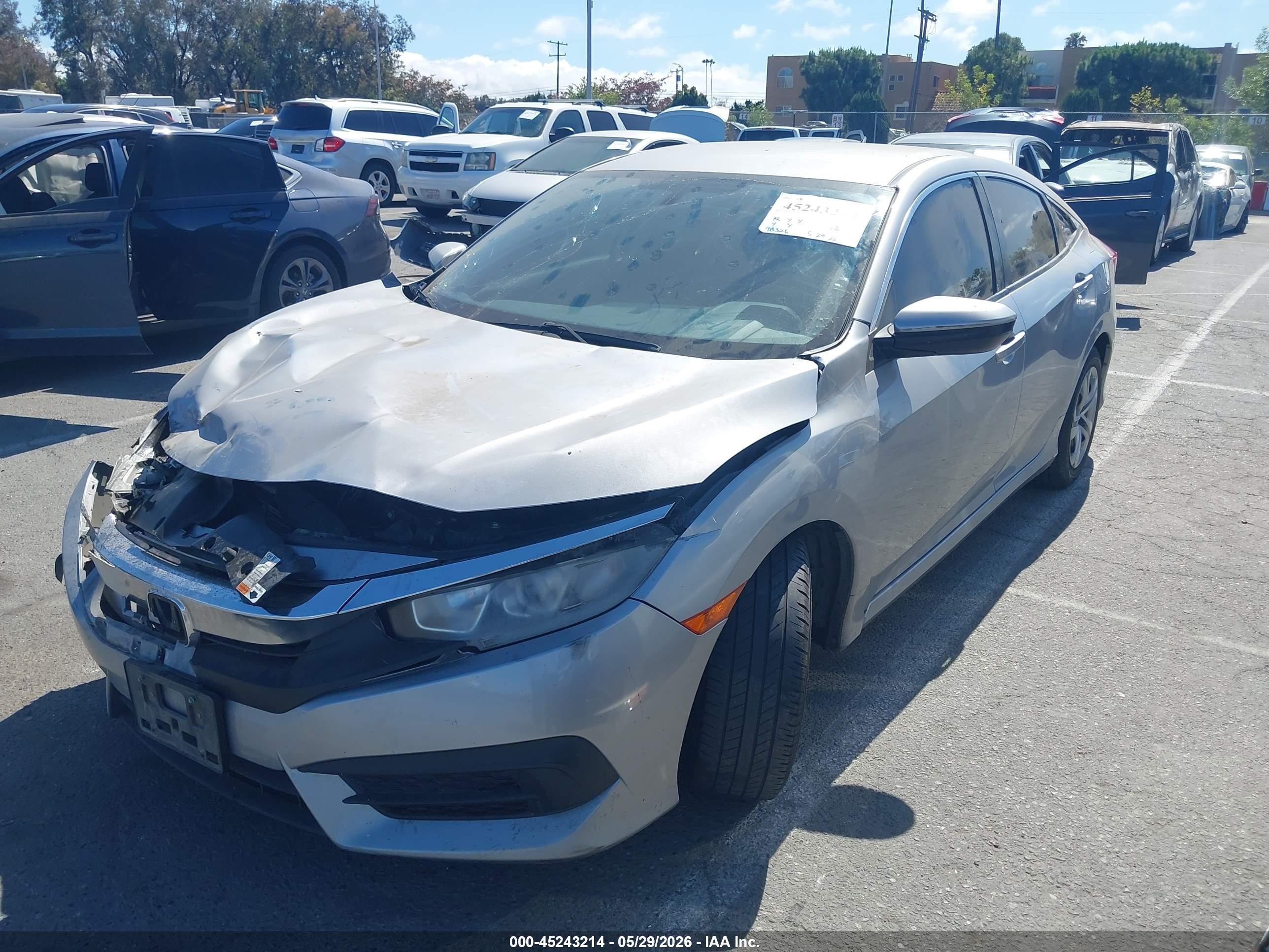 2017 Honda Civic Lx Silver vin: 2HGFC2F51HH506056