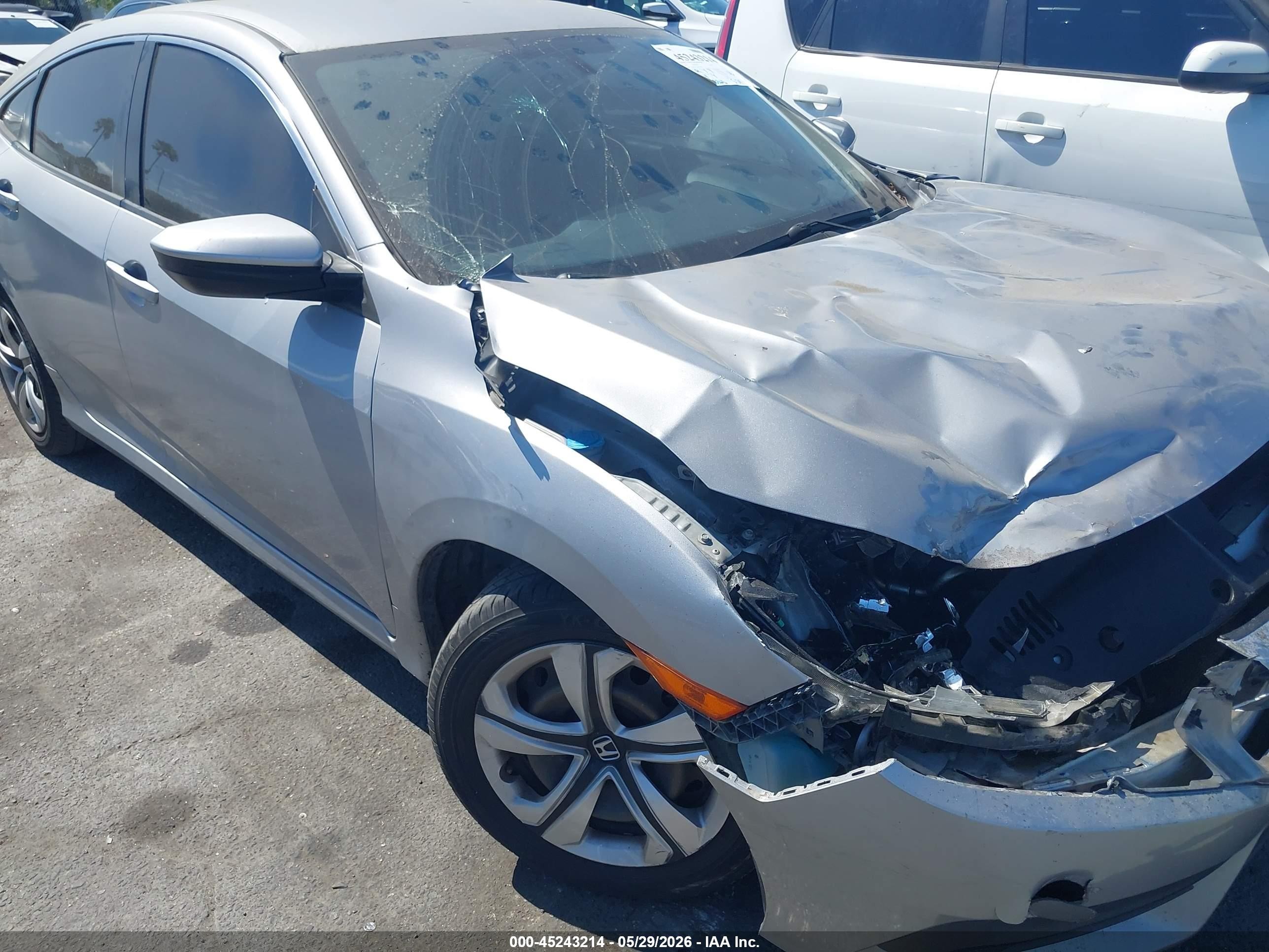 2017 Honda Civic Lx Silver vin: 2HGFC2F51HH506056