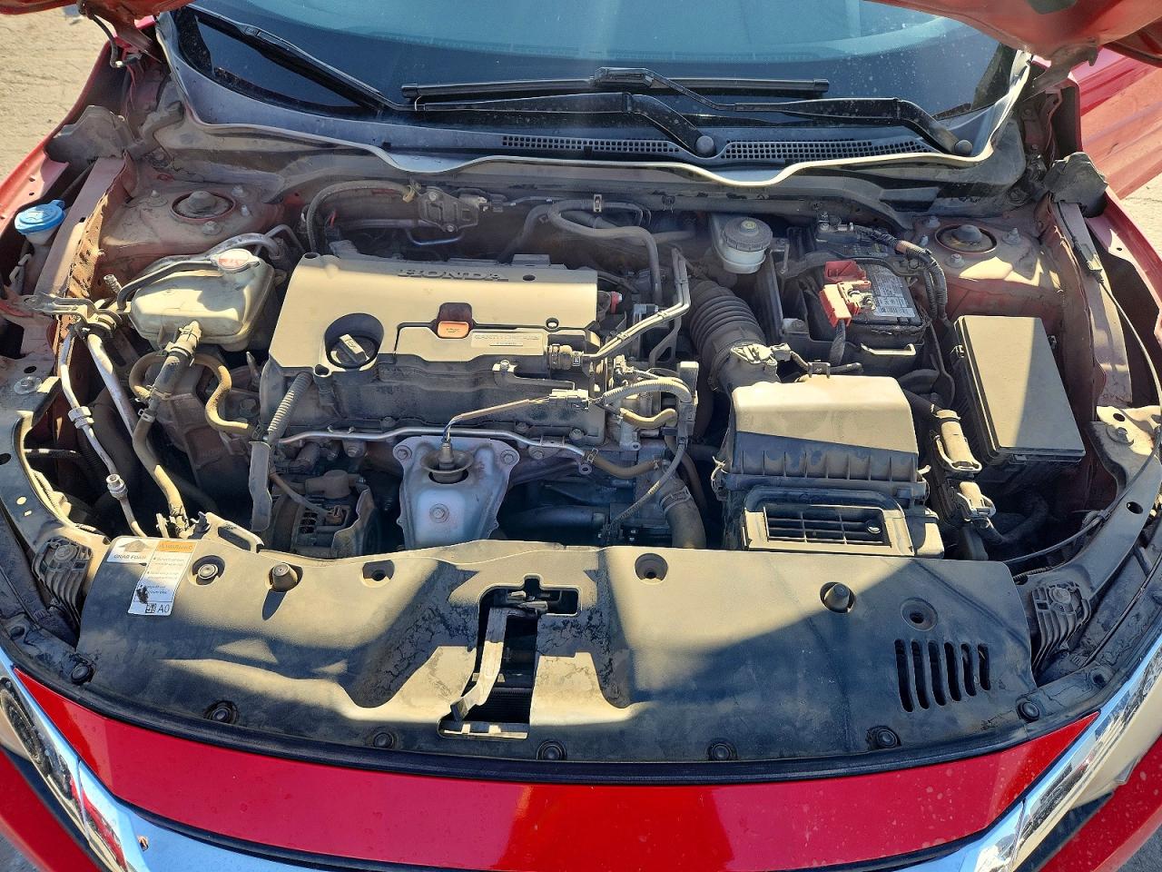 2017 Honda Civic Lx Red vin: 2HGFC2F51HH557587