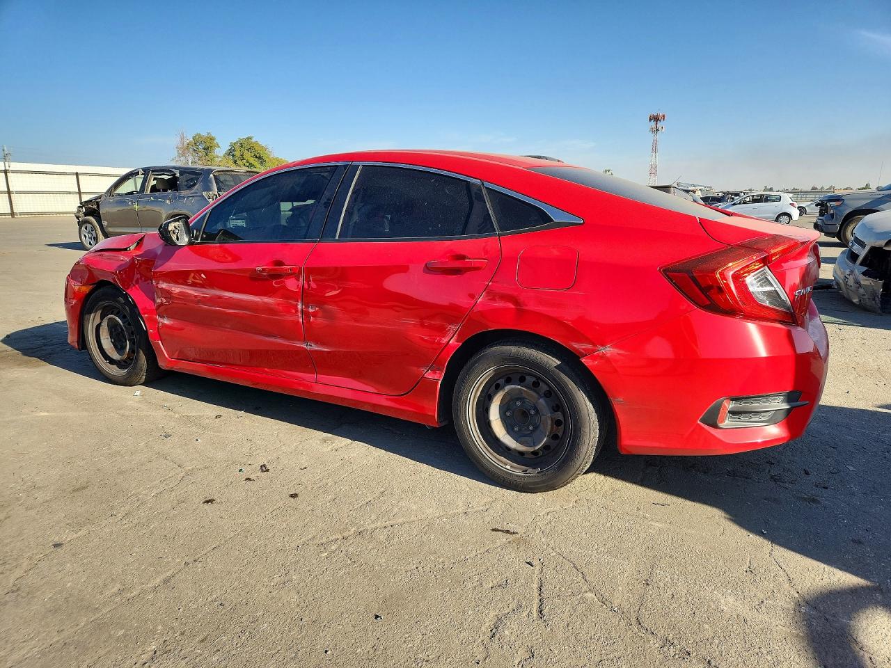 2017 Honda Civic Lx Red vin: 2HGFC2F51HH557587
