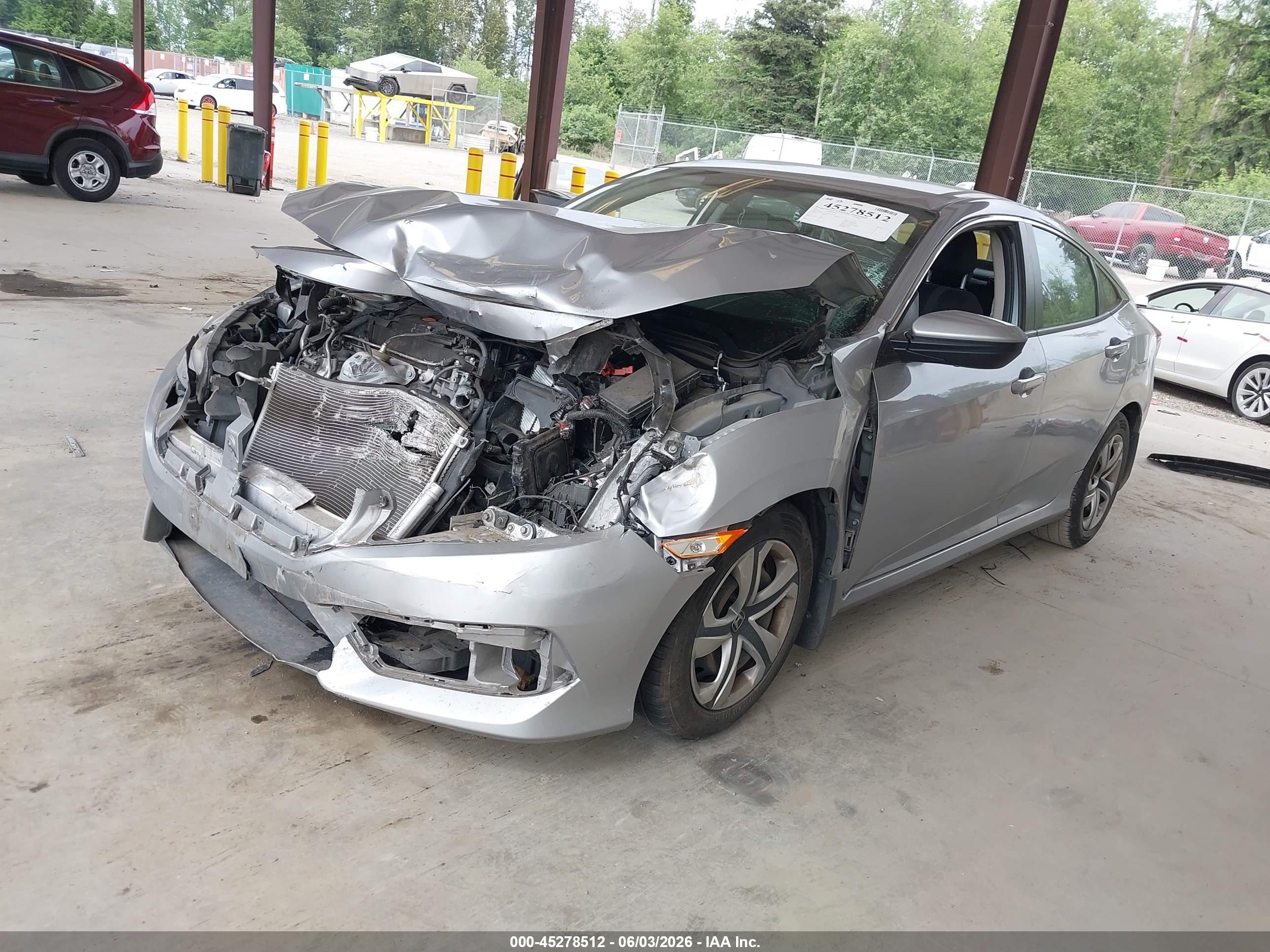 2017 Honda Civic Lx Silver vin: 2HGFC2F51HH570291