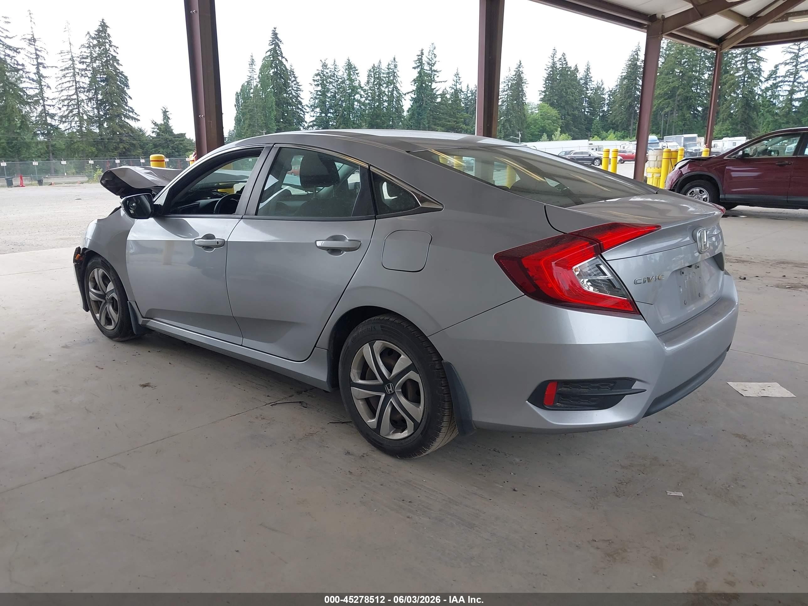 2017 Honda Civic Lx Silver vin: 2HGFC2F51HH570291