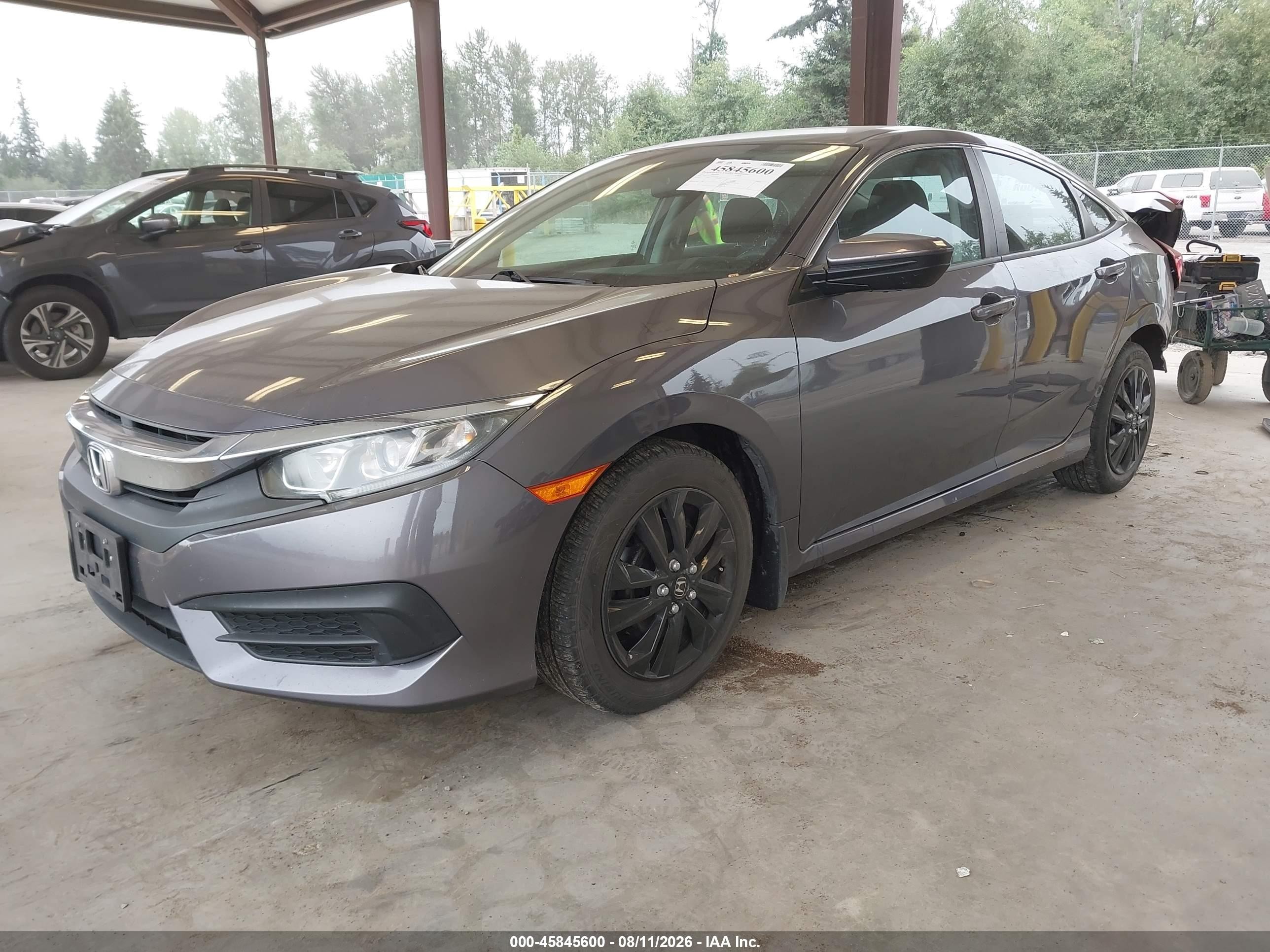 2017 Honda Civic Lx Gray vin: 2HGFC2F53HH509959