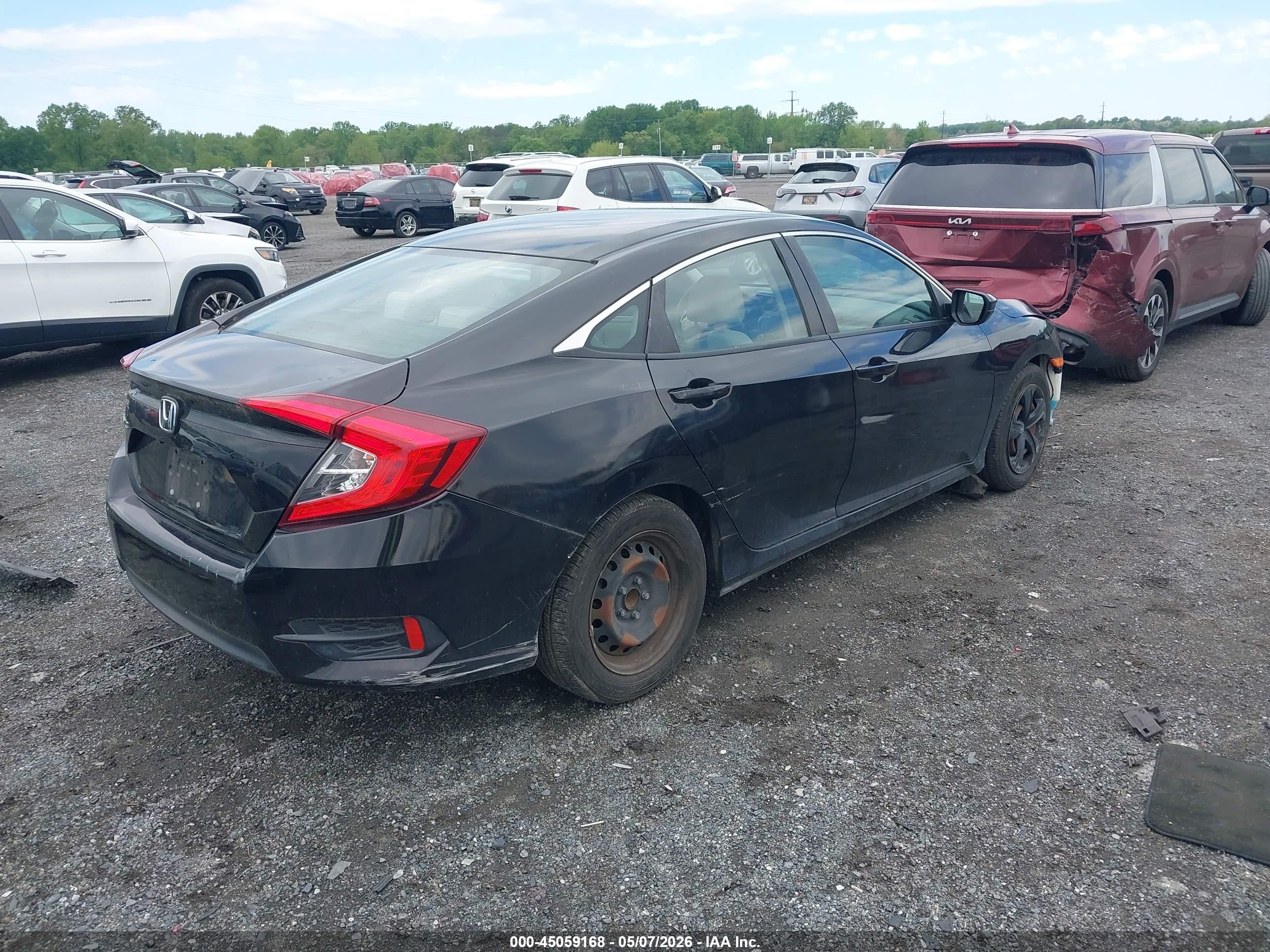 2018 Honda Civic Lx Black vin: 2HGFC2F53JH552932