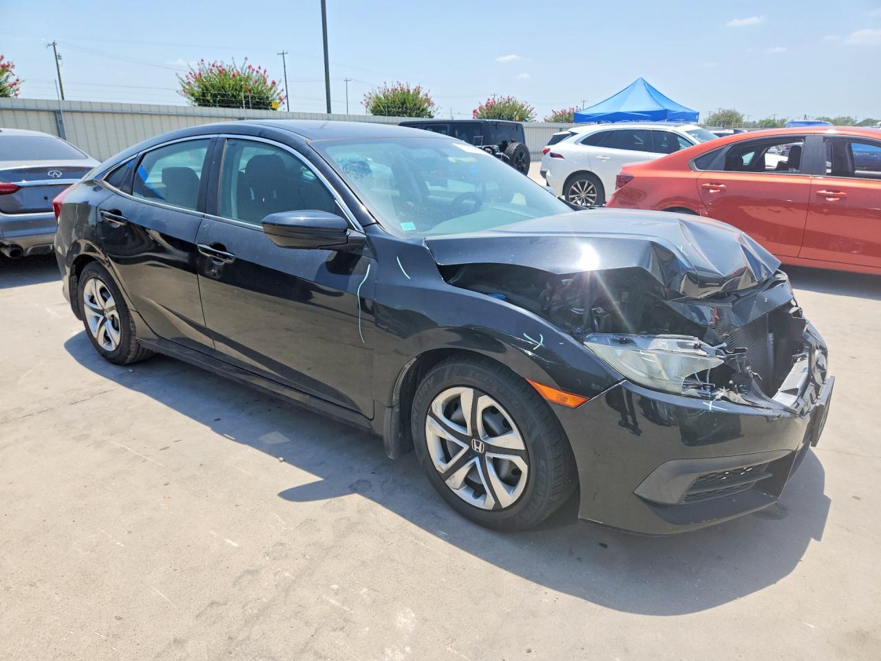 2016 Honda Civic Lx Black vin: 2HGFC2F54GH517907