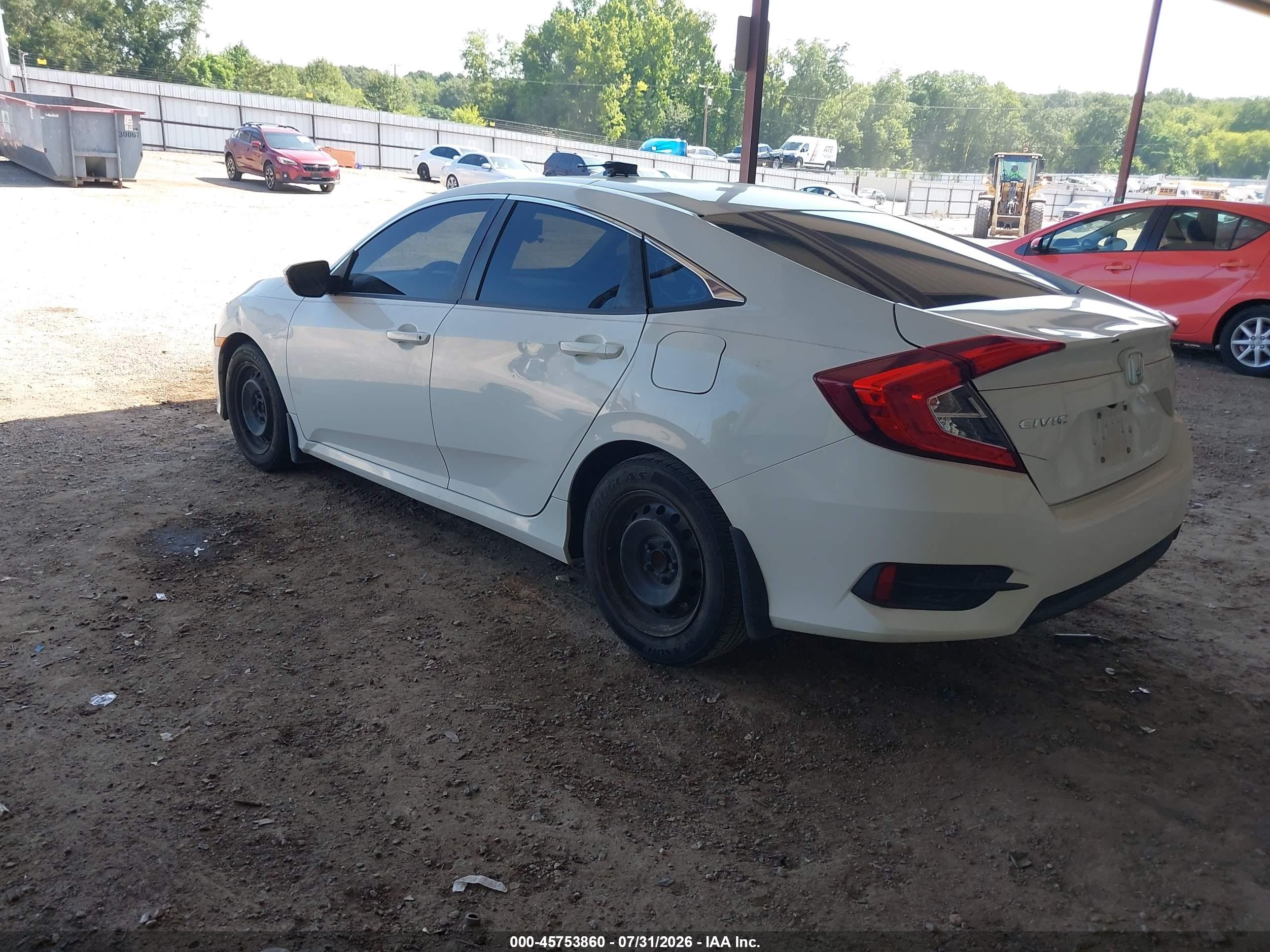2016 Honda Civic Lx Белый vin: 2HGFC2F54GH557131