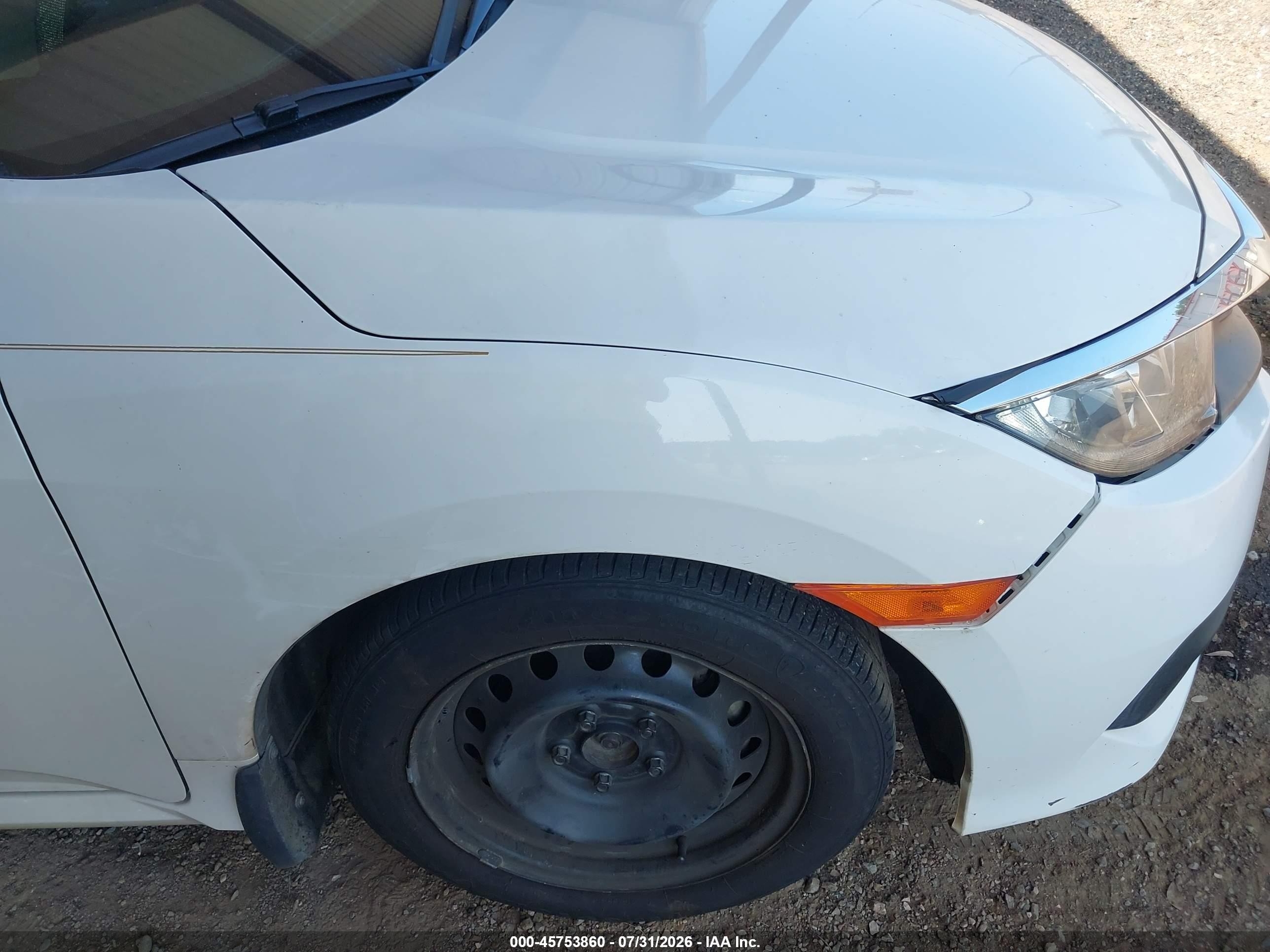 2016 Honda Civic Lx Белый vin: 2HGFC2F54GH557131
