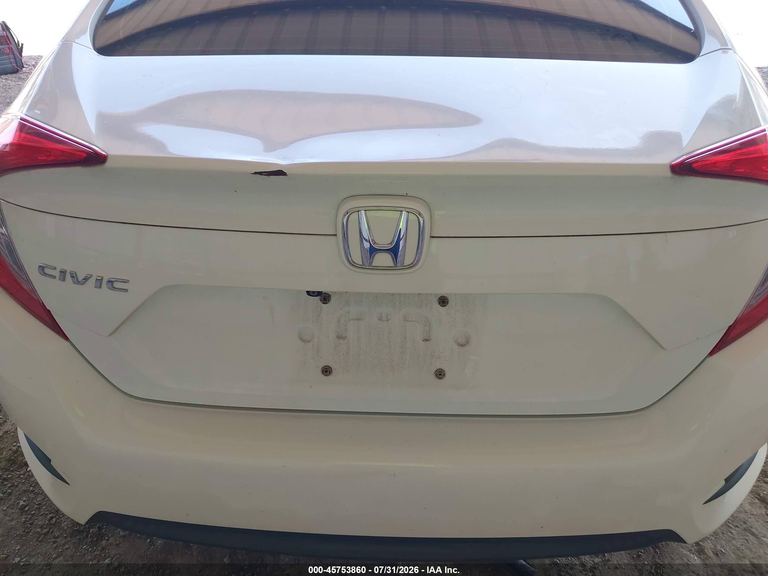 2016 Honda Civic Lx Белый vin: 2HGFC2F54GH557131