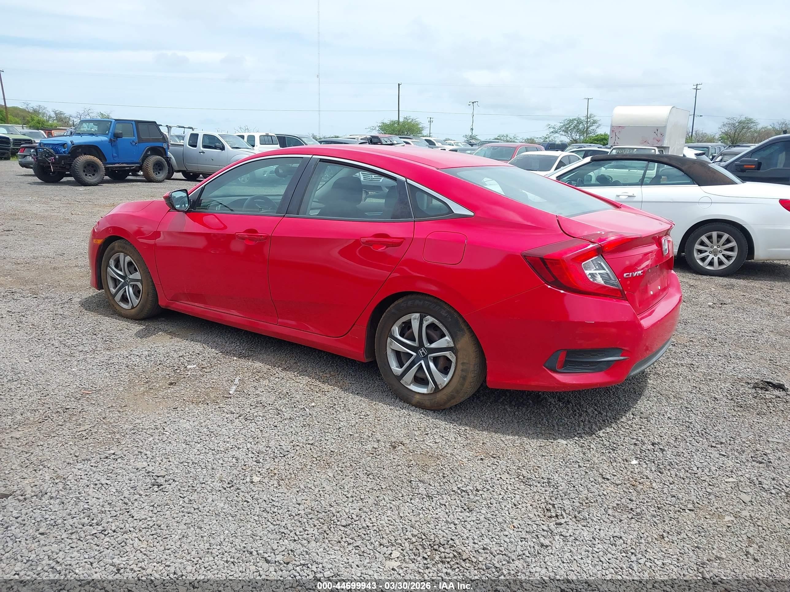 2017 Honda Civic Lx Red vin: 2HGFC2F54HH521571