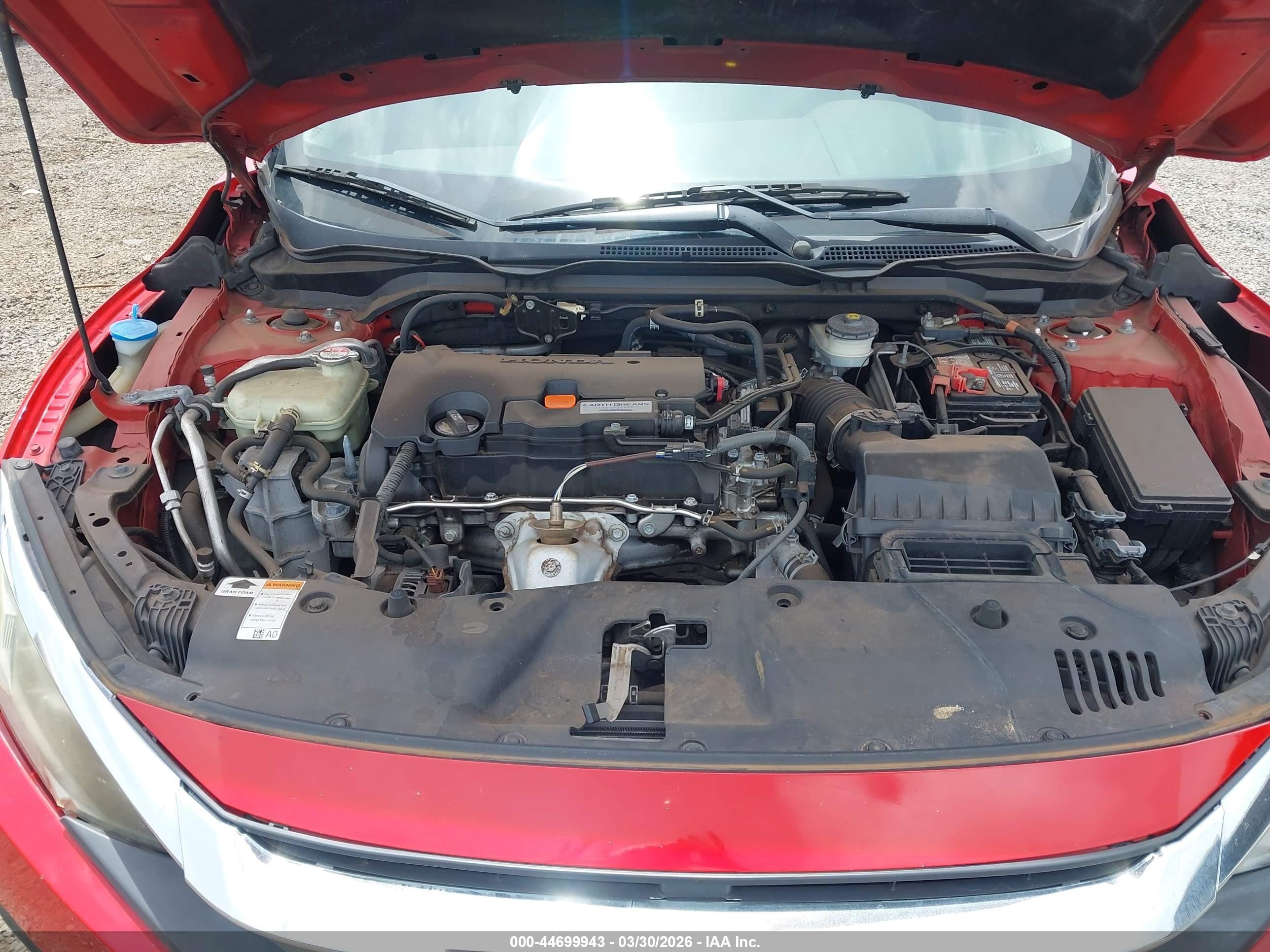 2017 Honda Civic Lx Red vin: 2HGFC2F54HH521571