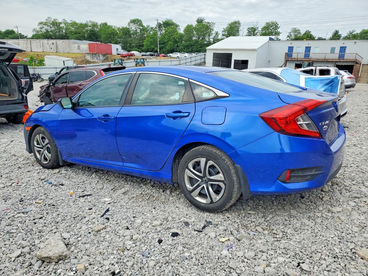 2017 Honda Civic Lx Blue vin: 2HGFC2F54HH528827