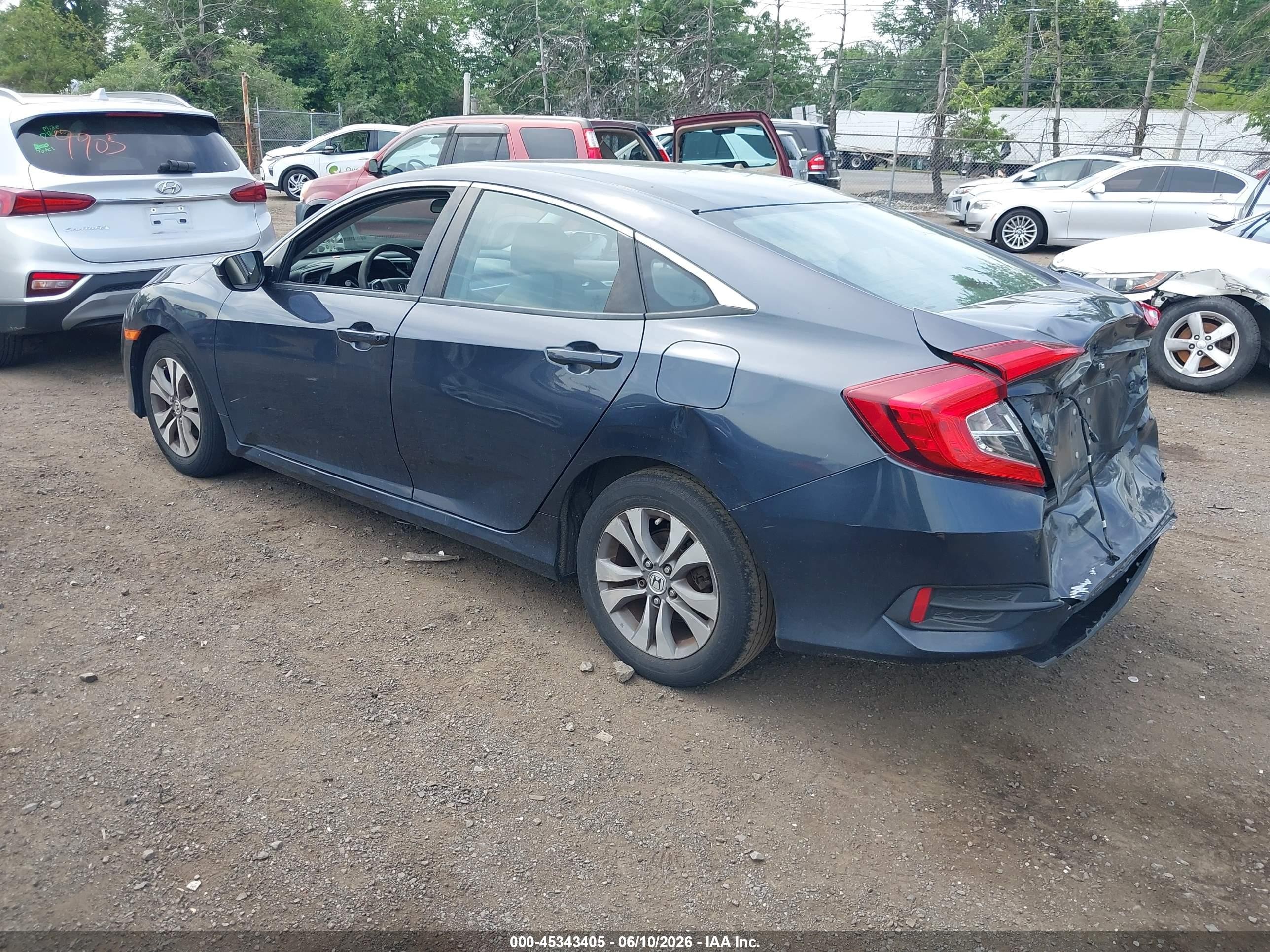 2018 Honda Civic Lx Blue vin: 2HGFC2F54JH535704
