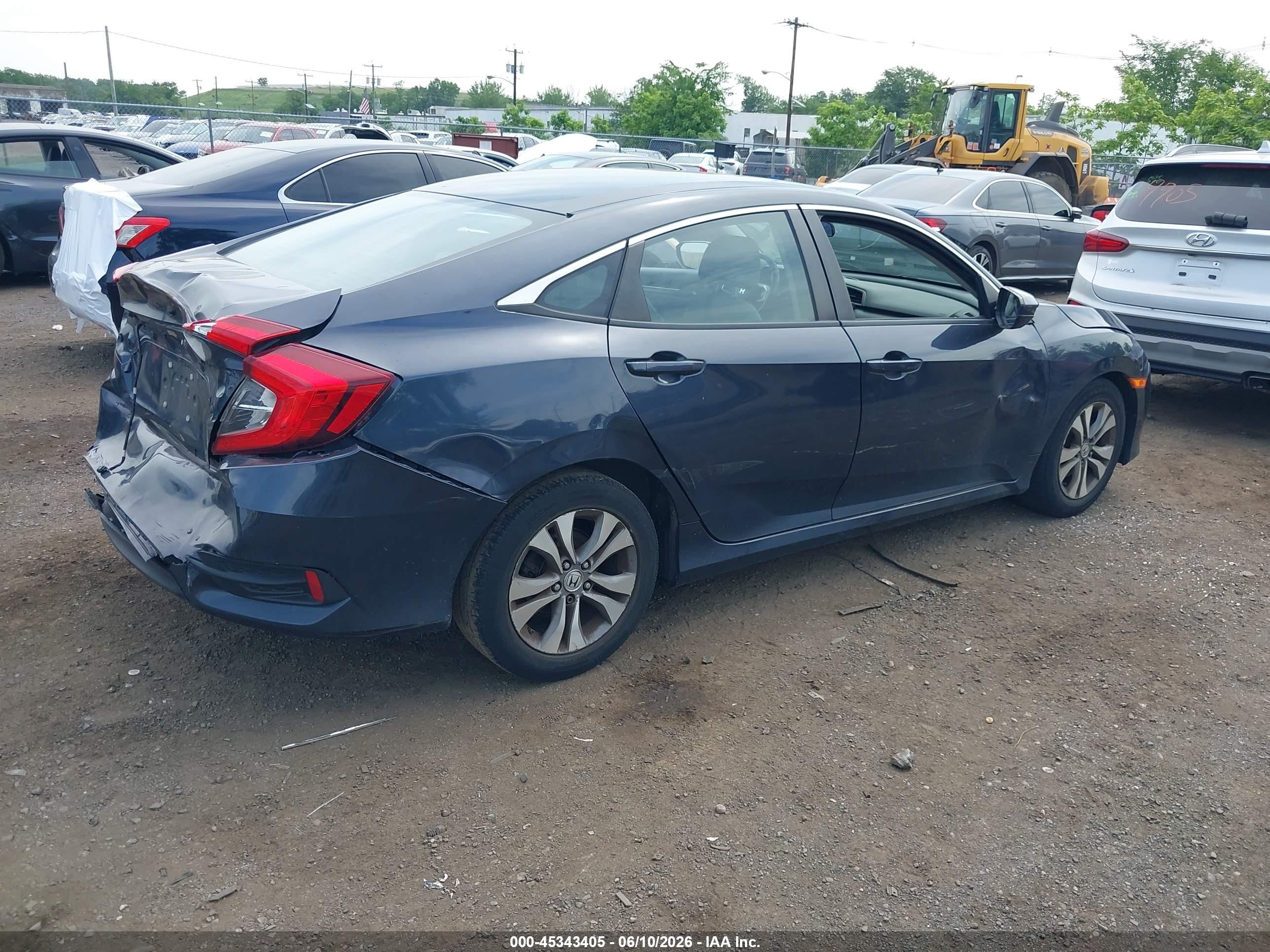 2018 Honda Civic Lx Blue vin: 2HGFC2F54JH535704