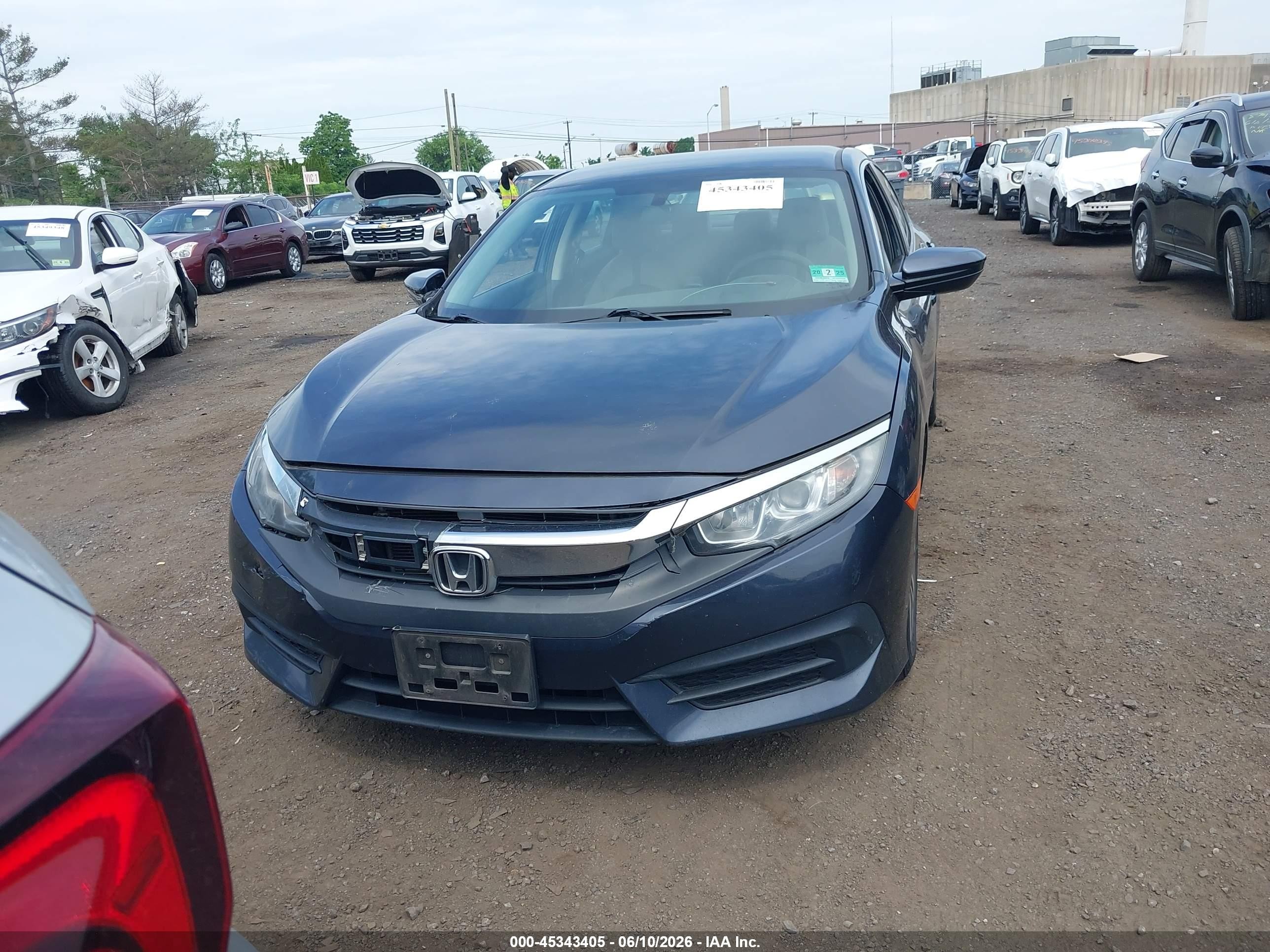 2018 Honda Civic Lx Blue vin: 2HGFC2F54JH535704